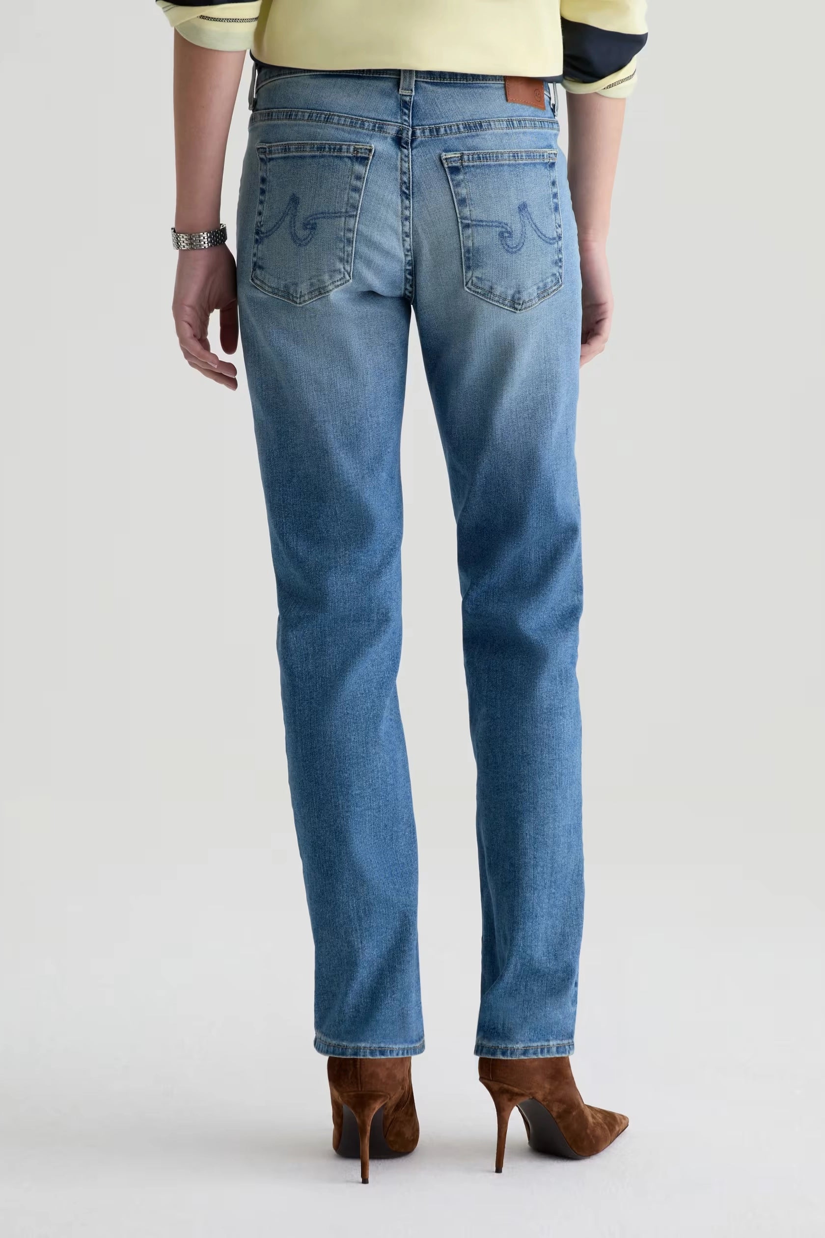Sandra Low-Rise Straight Pants AG Jeans