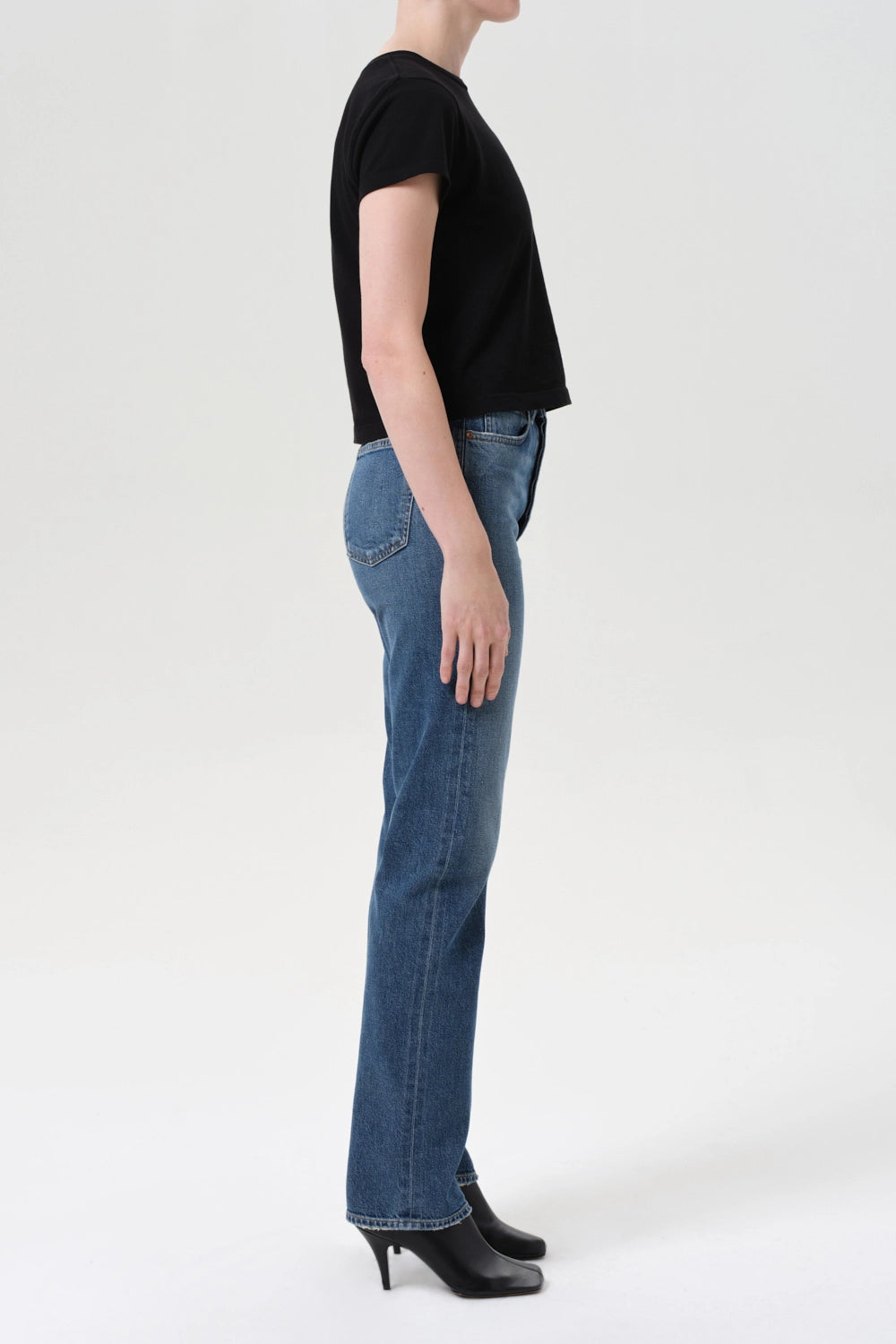 90's Pinch Waist High Rise Straight Pants Agolde