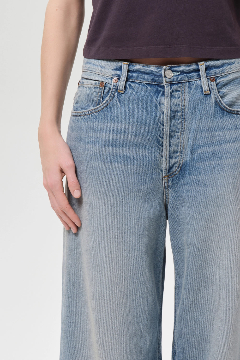 Low Slung Baggy Jean Pants AGOLDE