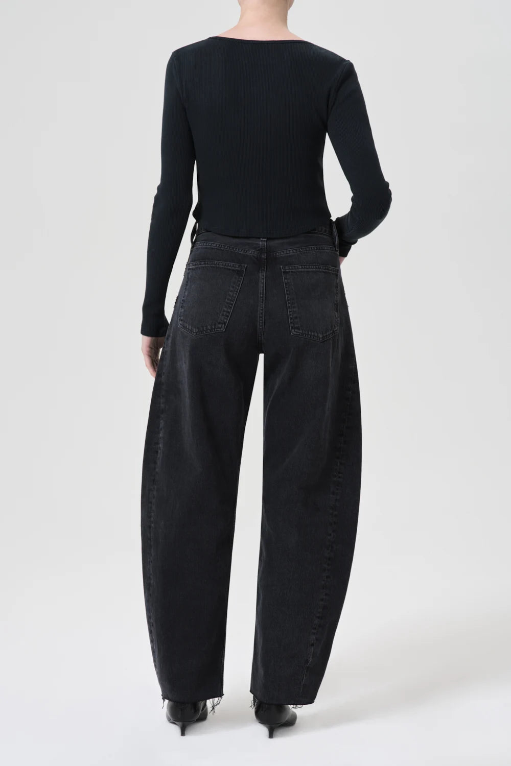Luna High Rise Pieced Taper Pants Agolde   