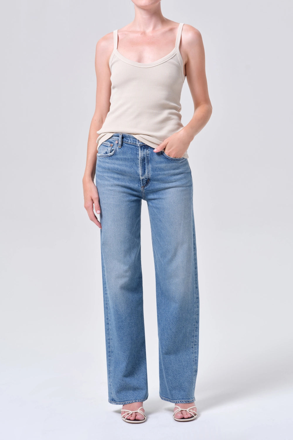 Ren Jean: High Rise Wide Leg - 32" Pants Agolde