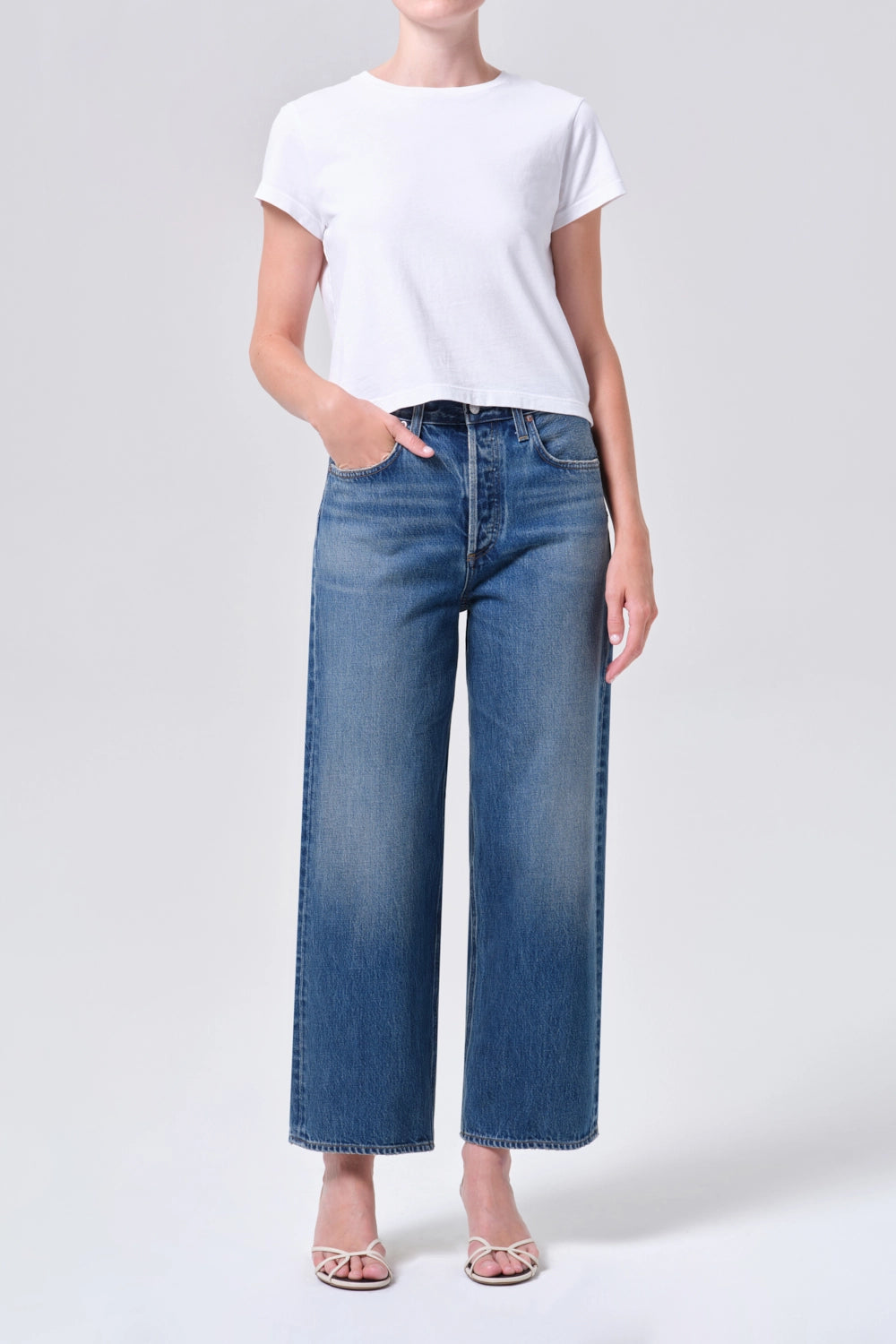 Ren Jean: High Rise Wide Leg Pants Agolde