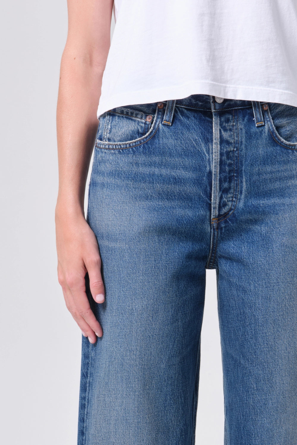 Ren Jean: High Rise Wide Leg Pants Agolde