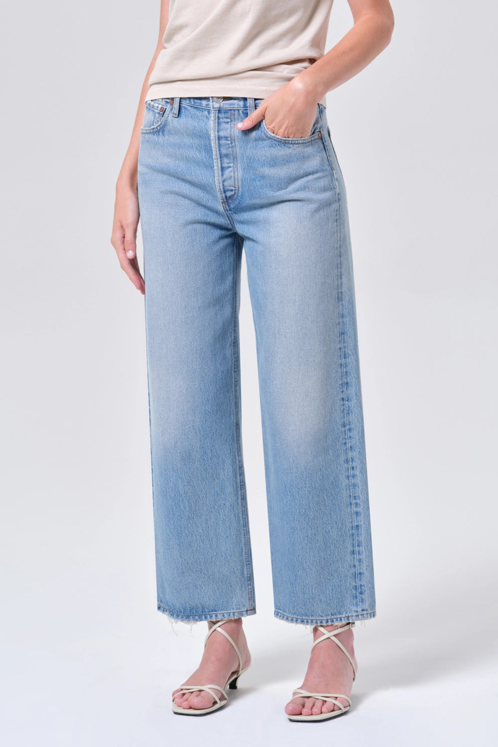 Ren Jean: High Rise Wide Leg Pants Agolde
