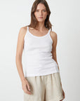 Aliza Ribbed Cotton Layering Tank T-Shirts Velvet   