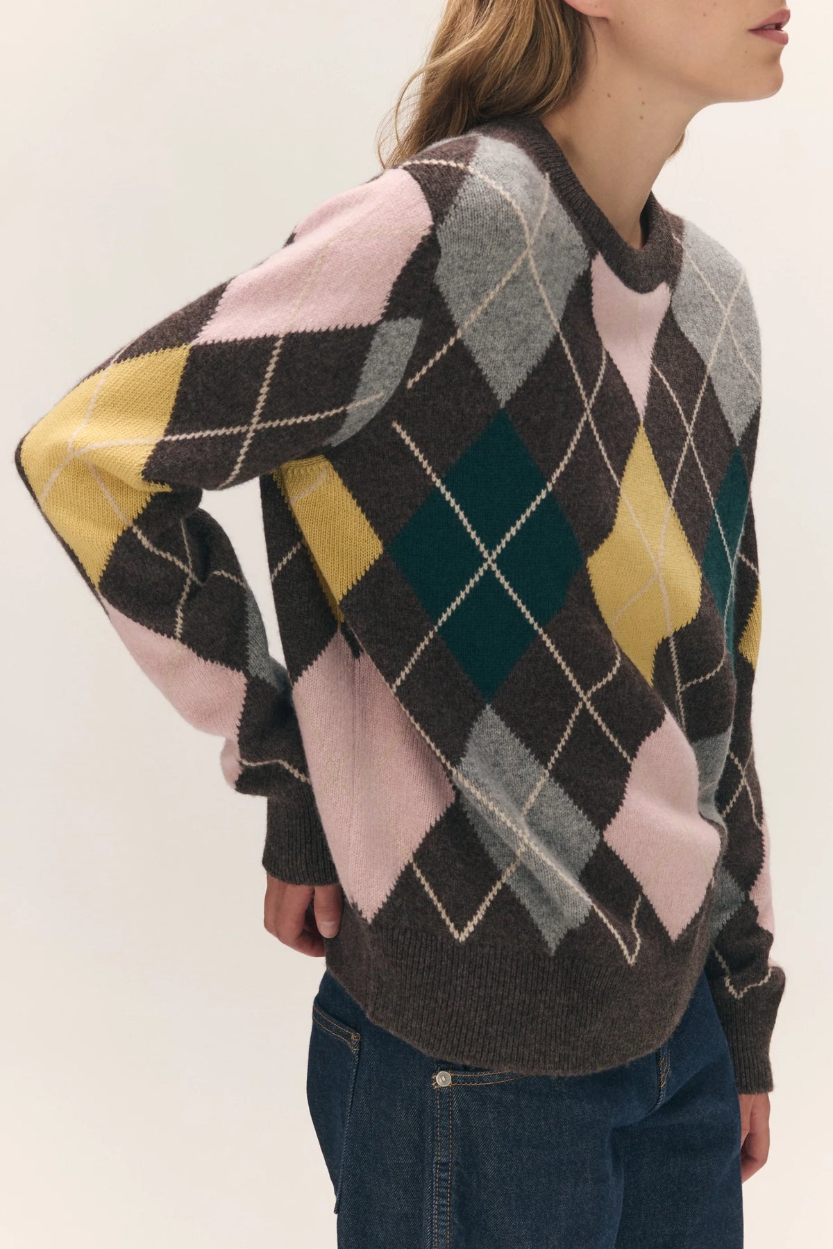 Ava Argyle Crewneck Sweaters &amp; Knits &amp;Daughter