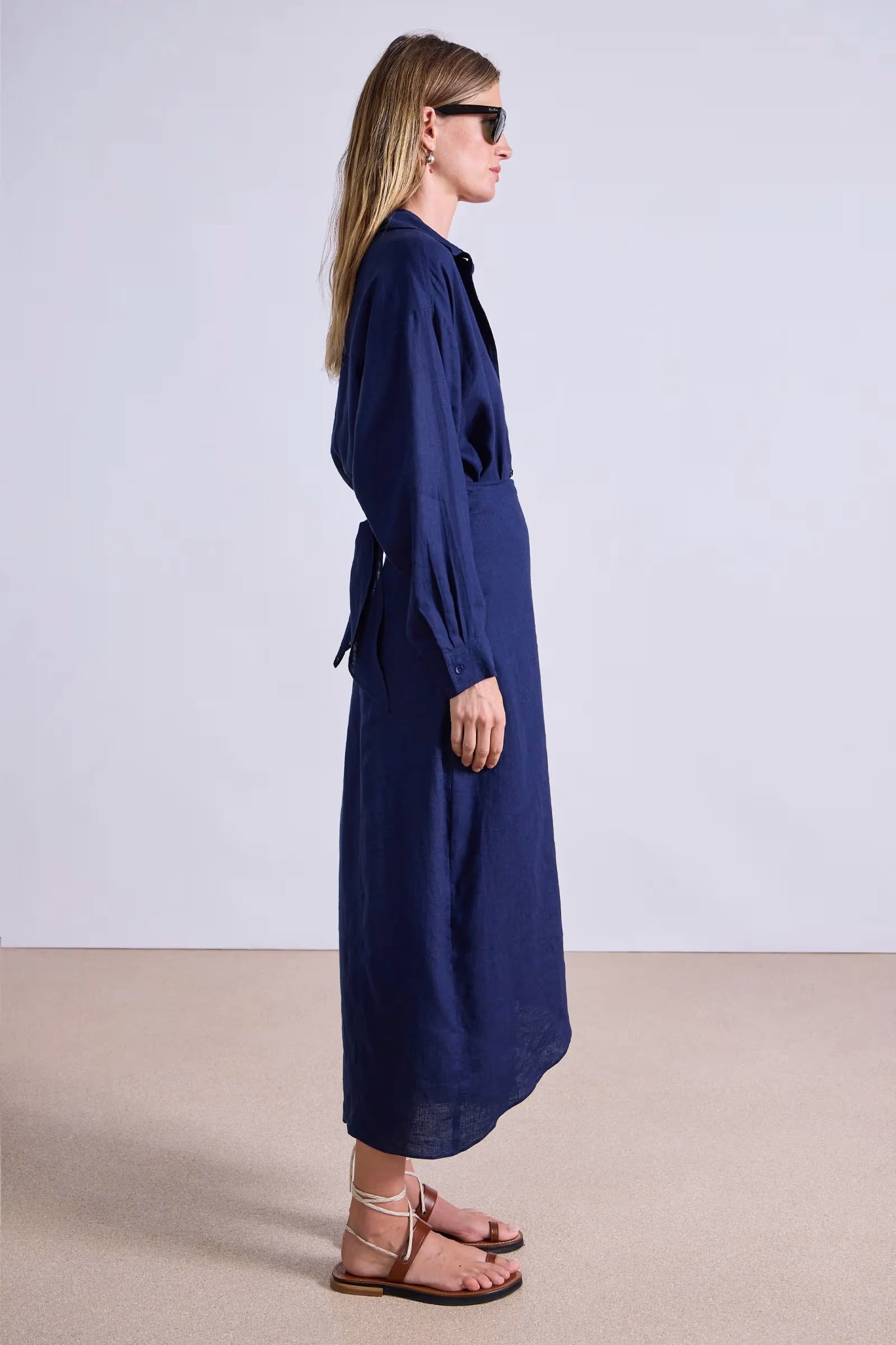 Alessandra Sarong Shirt Dress Dresses Apiece Apart