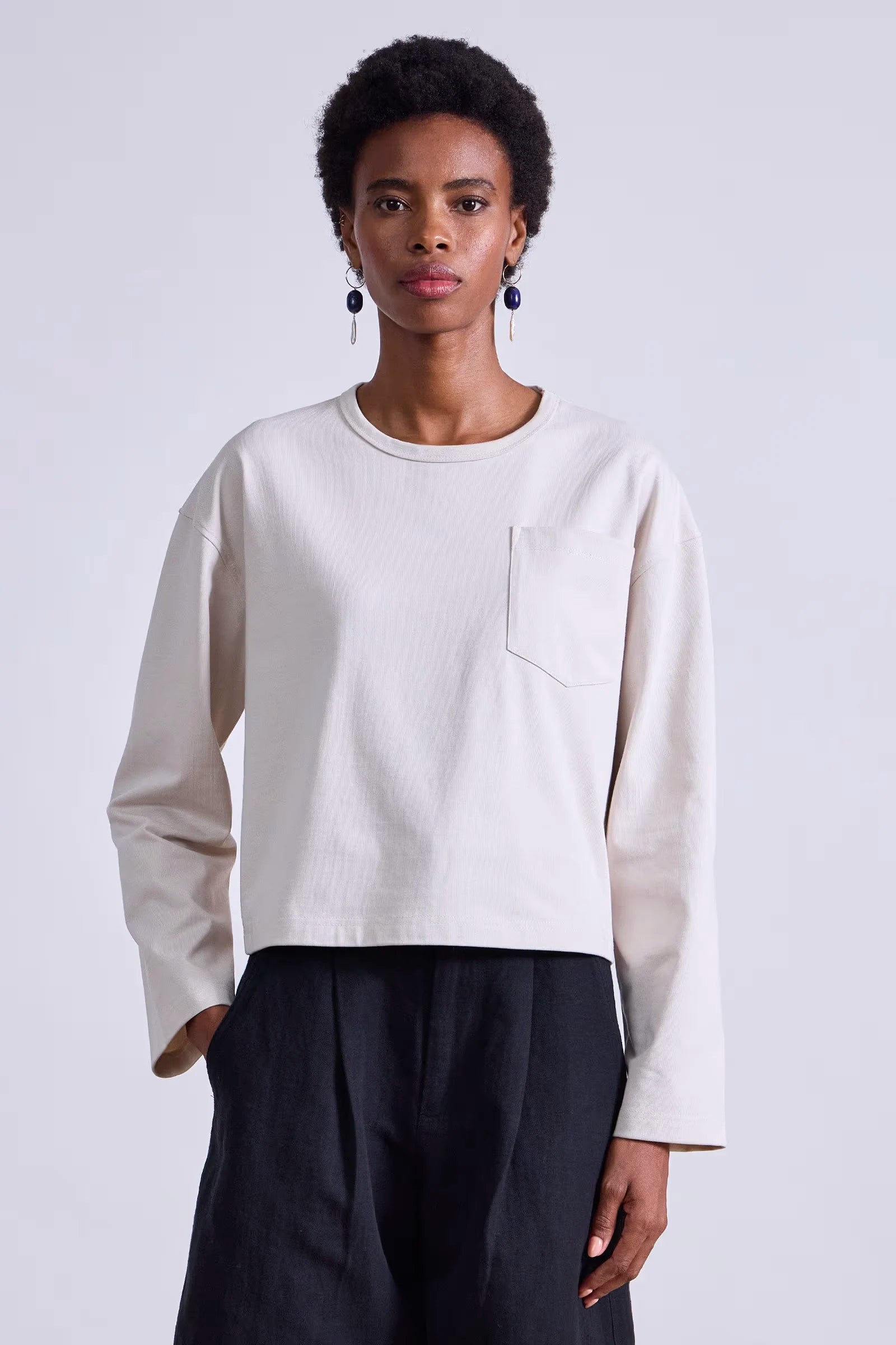 Boxy Long Sleeve Tee Tops Apiece Apart