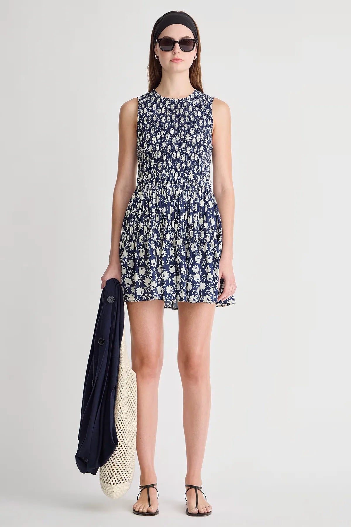 Lore Smocked Mini Dress Dresses Apiece Apart