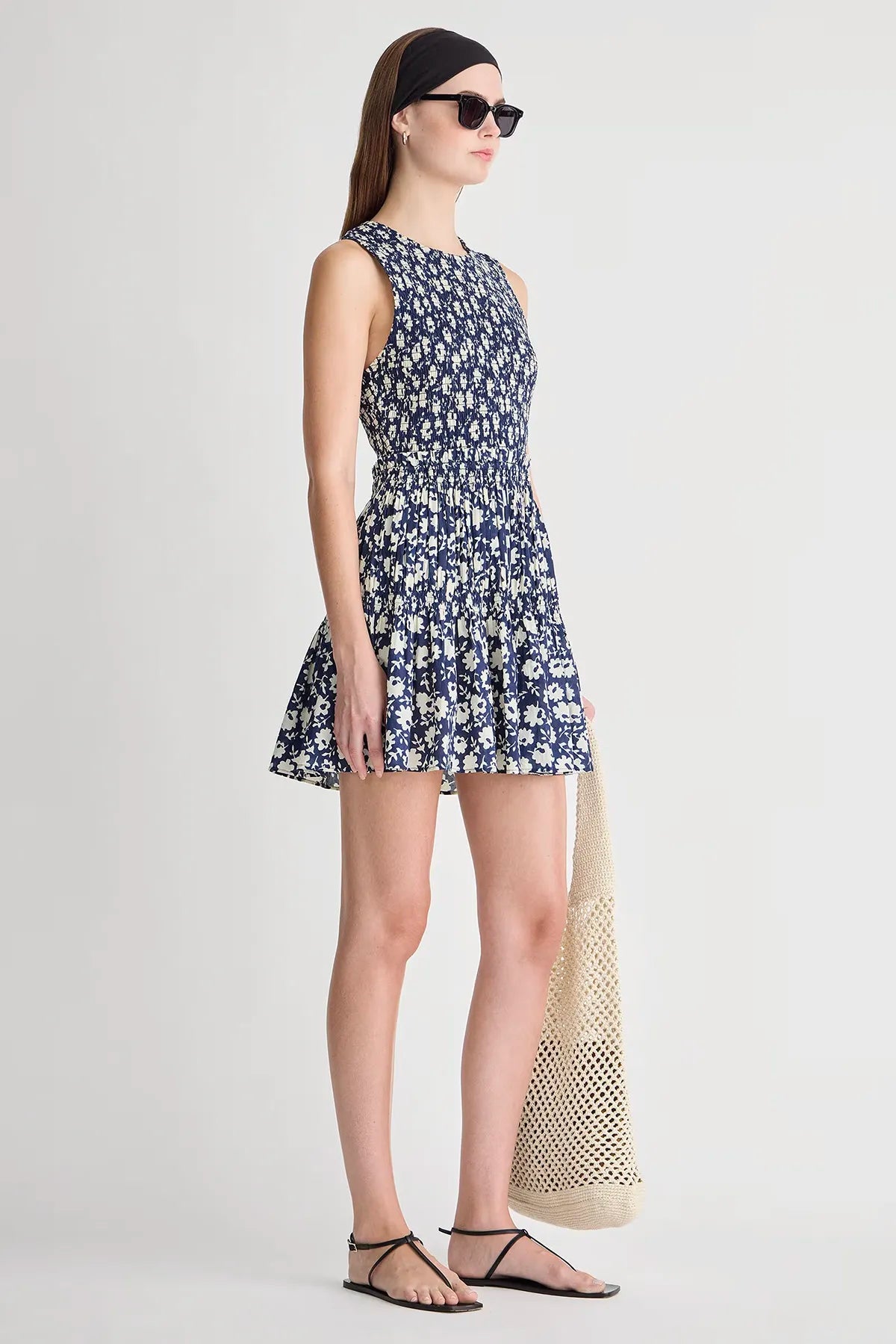 Lore Smocked Mini Dress Dresses Apiece Apart