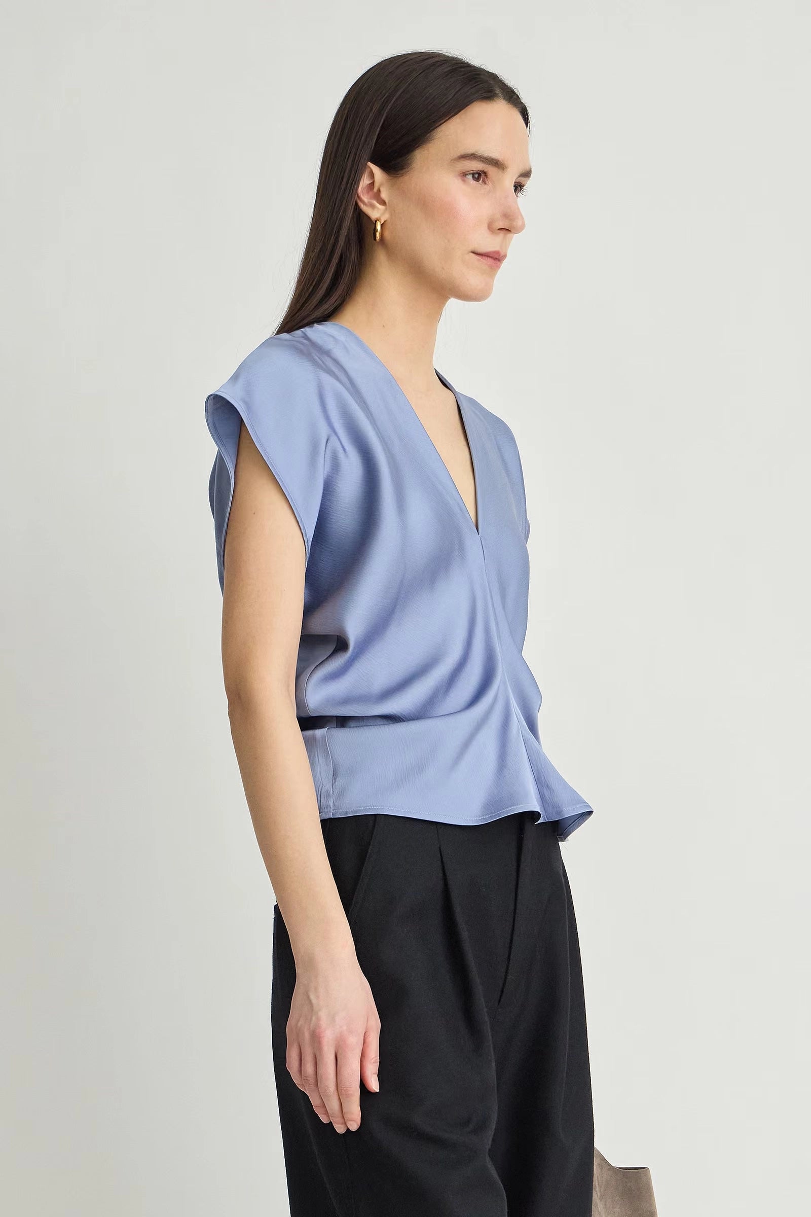 Monde Drape Bias Top