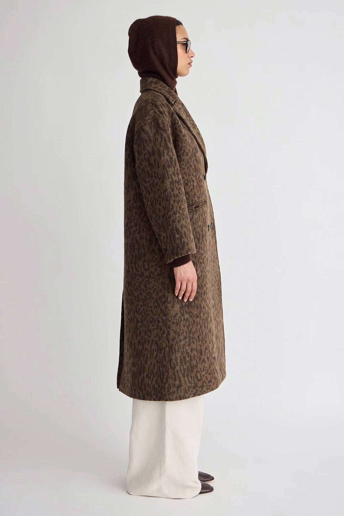 Matta Print Oversized Long Coat Jackets &amp; Coats Apiece Apart