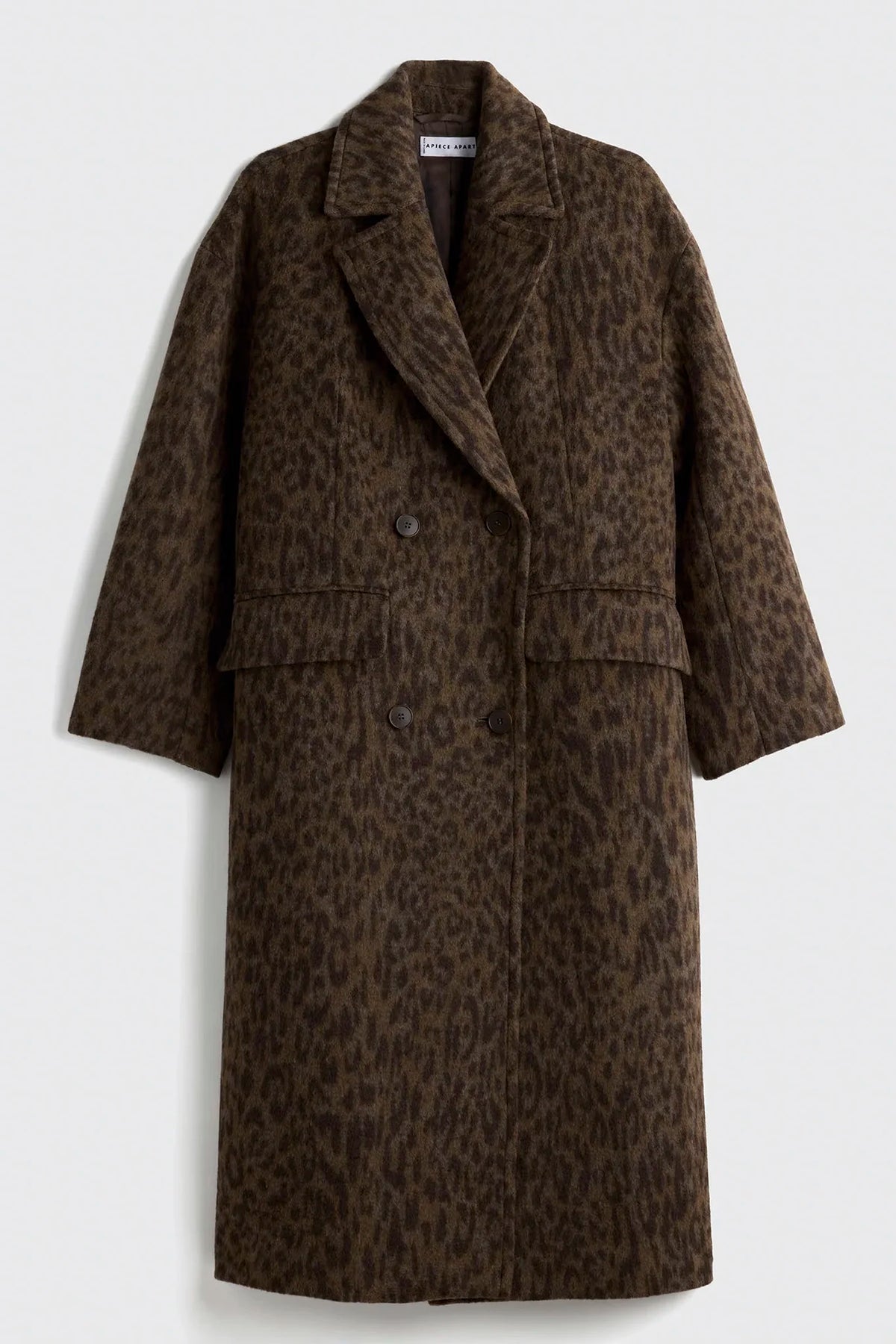 Matta Print Oversized Long Coat Jackets &amp; Coats Apiece Apart