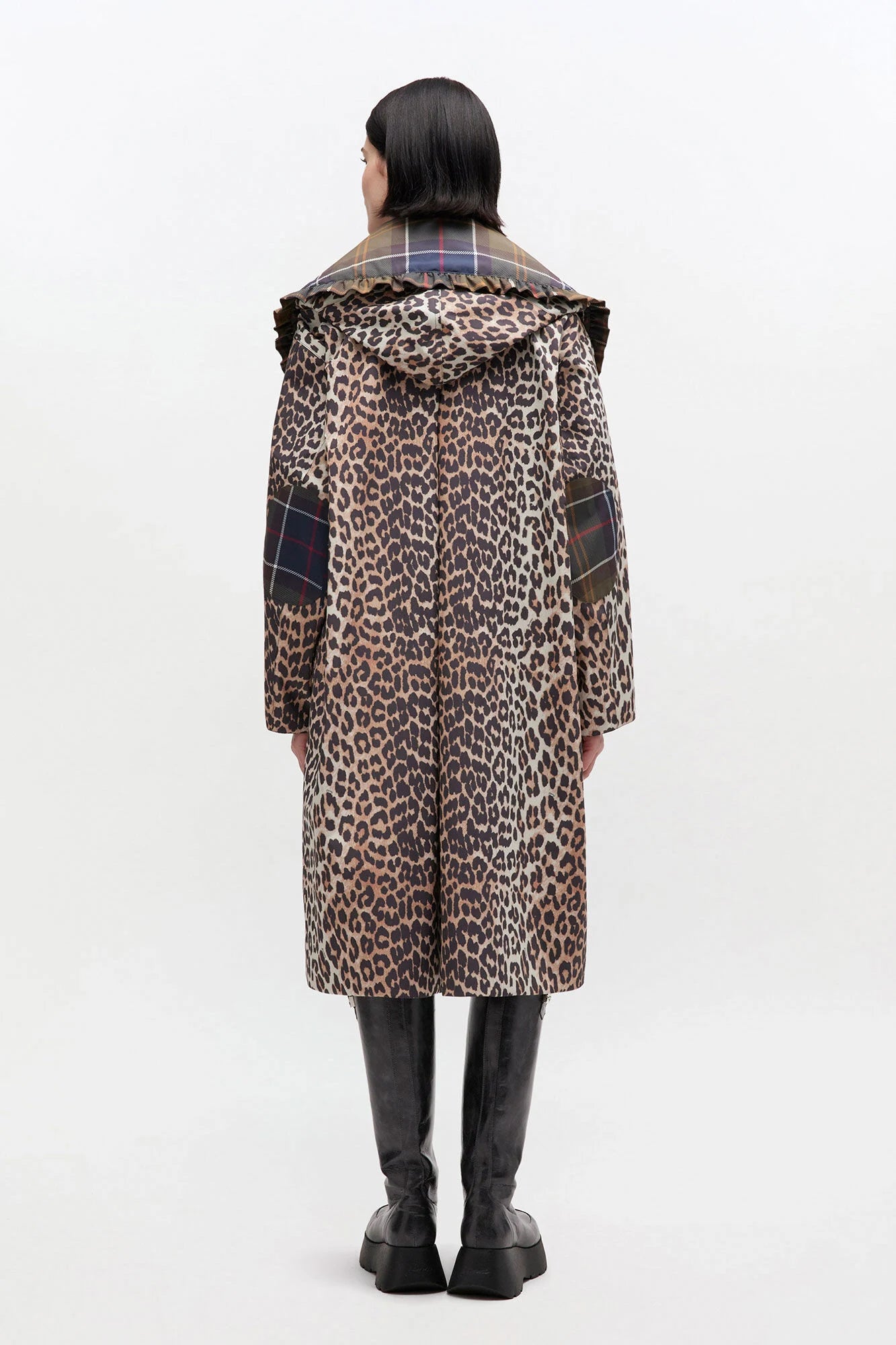 Barbour x GANNI Leopard Print Waterproof Parka Jacket Jackets &amp; Coats Barbour x GANNI