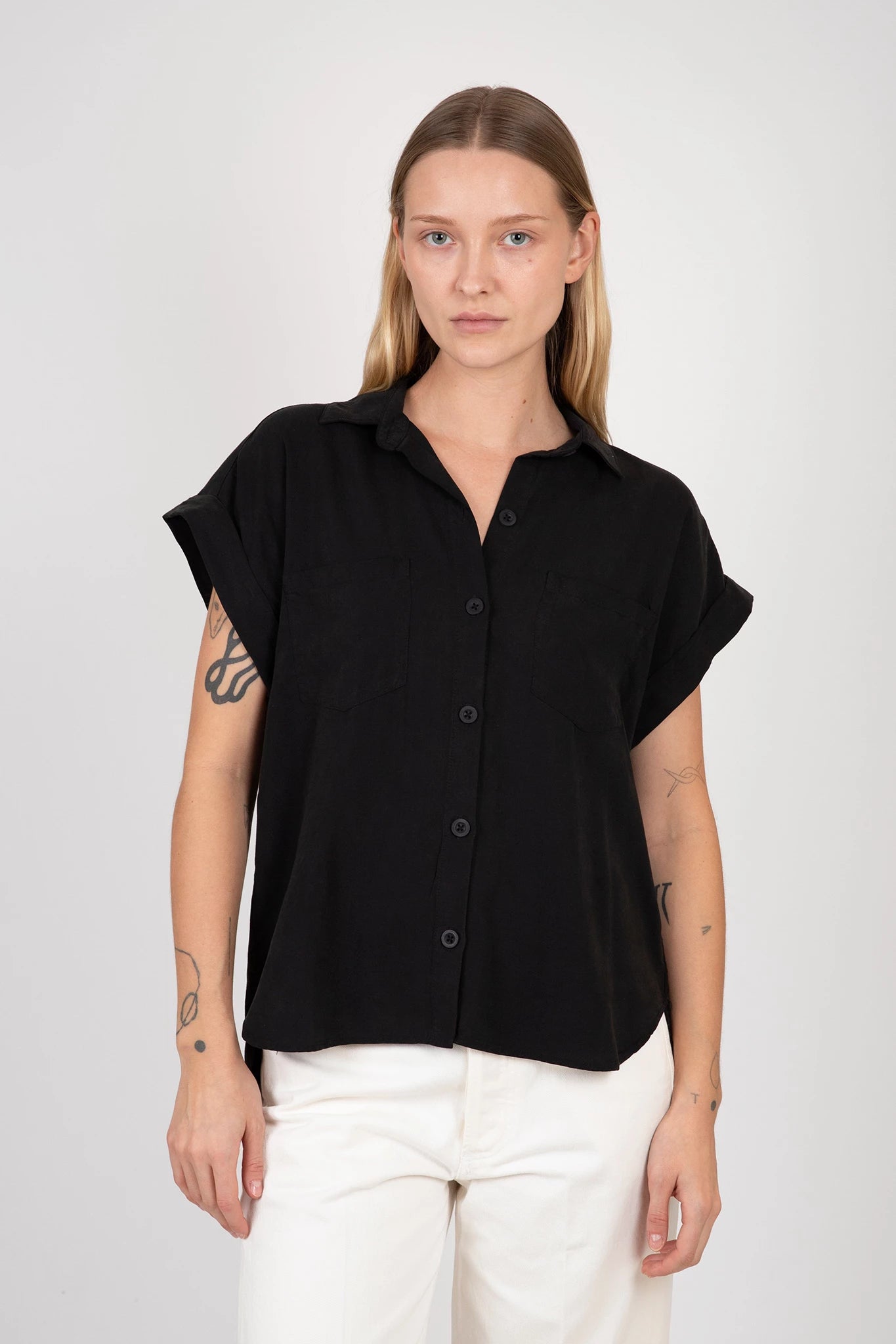 Two Pocket Short Sleeve Shirt Tops Bella Dahl   