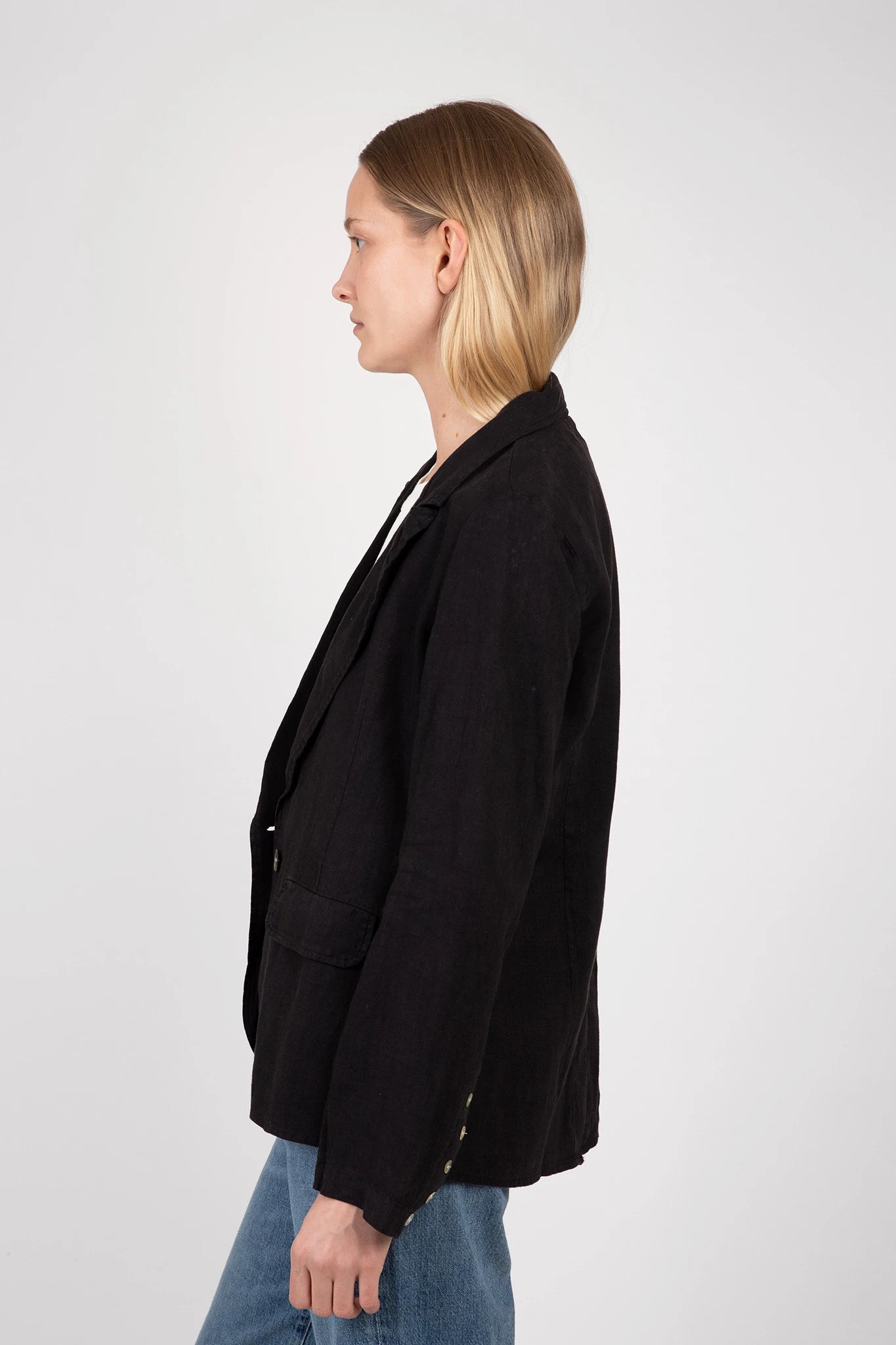 Easy Linen Longline Blazer Hill's Dry Goods