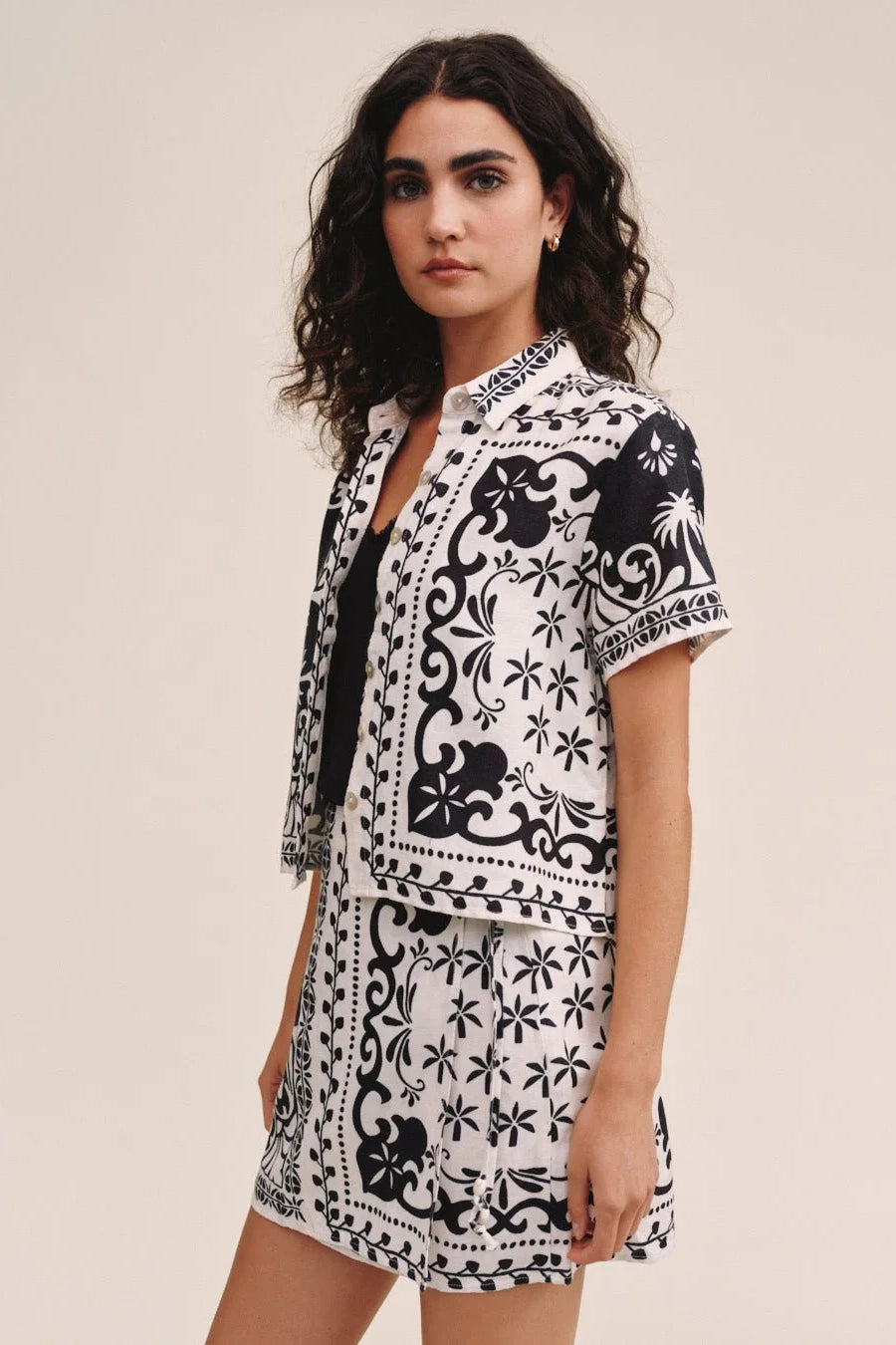 Bandana Short Sleeve Camp Shirt Shirts & Tops Bella Dahl