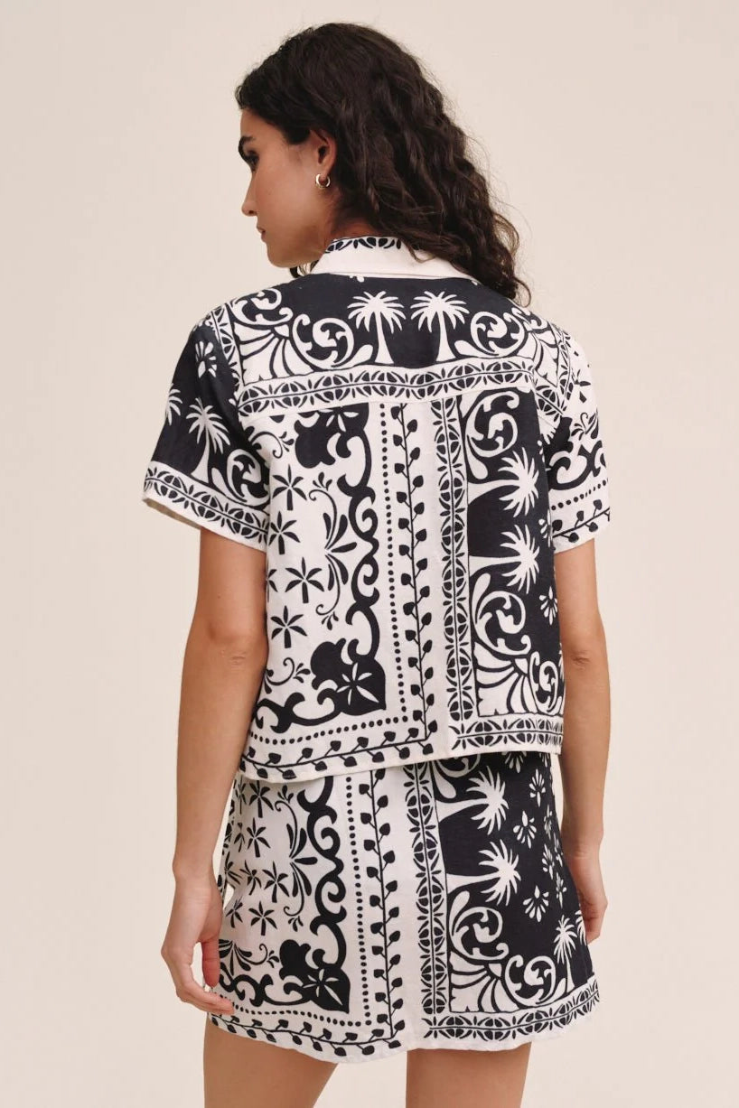 Bandana Short Sleeve Camp Shirt Shirts &amp; Tops Bella Dahl