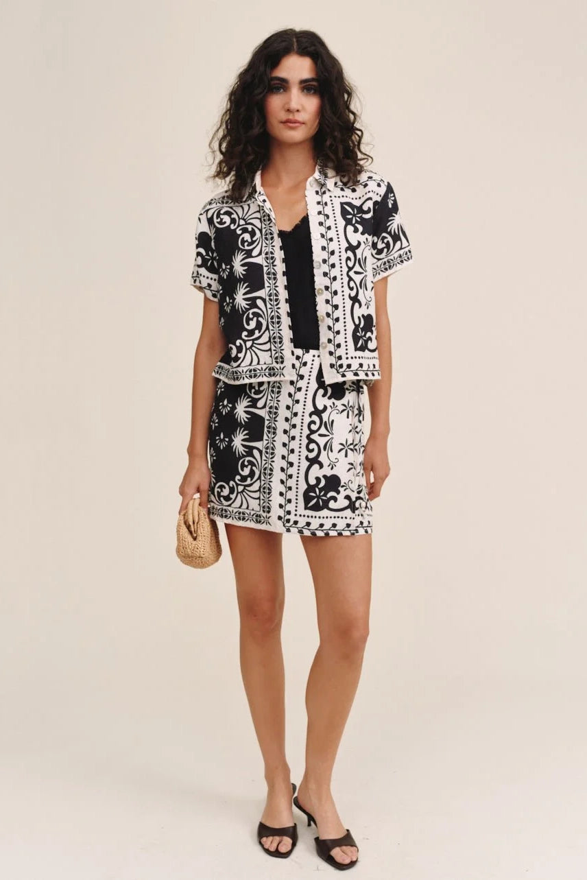 Bandana Short Sleeve Camp Shirt Shirts &amp; Tops Bella Dahl