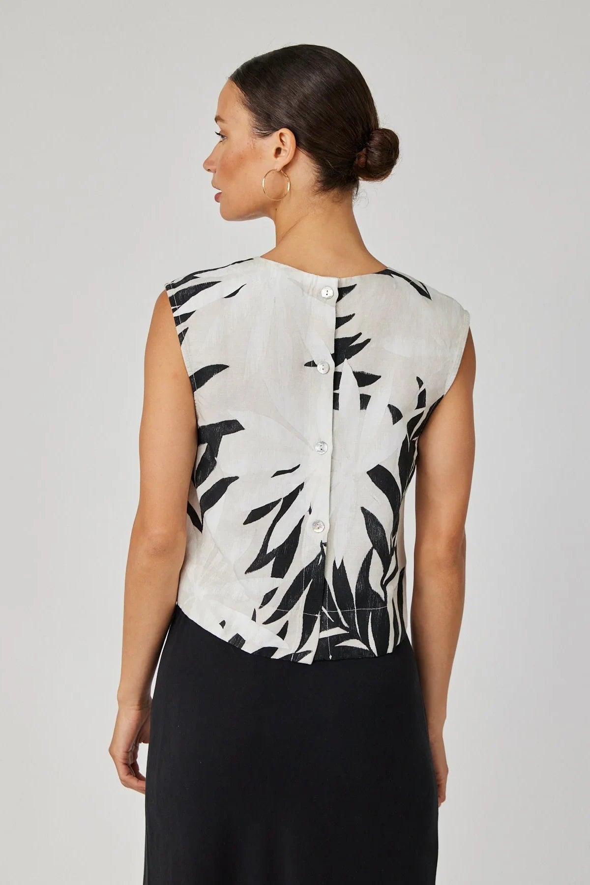 Boxy Button Back Top Tops Bella Dahl