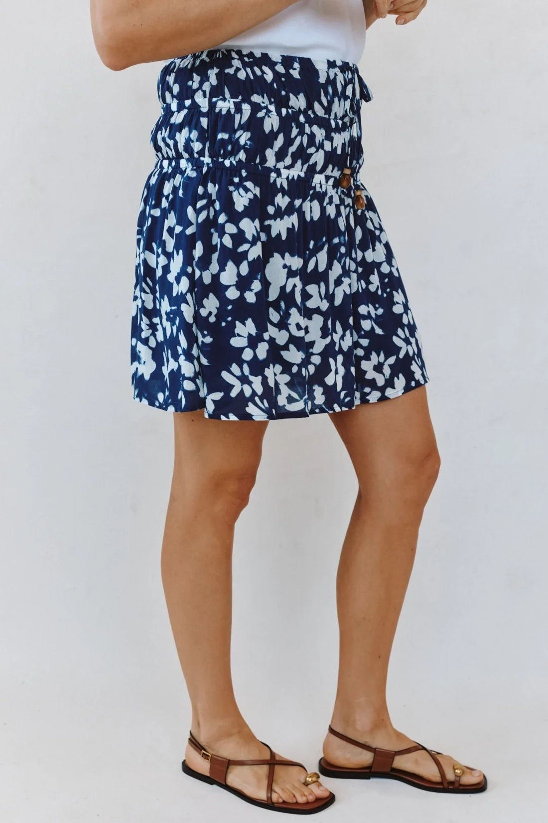 Elastic Gathered Mini Skirt Skirts Bella Dahl