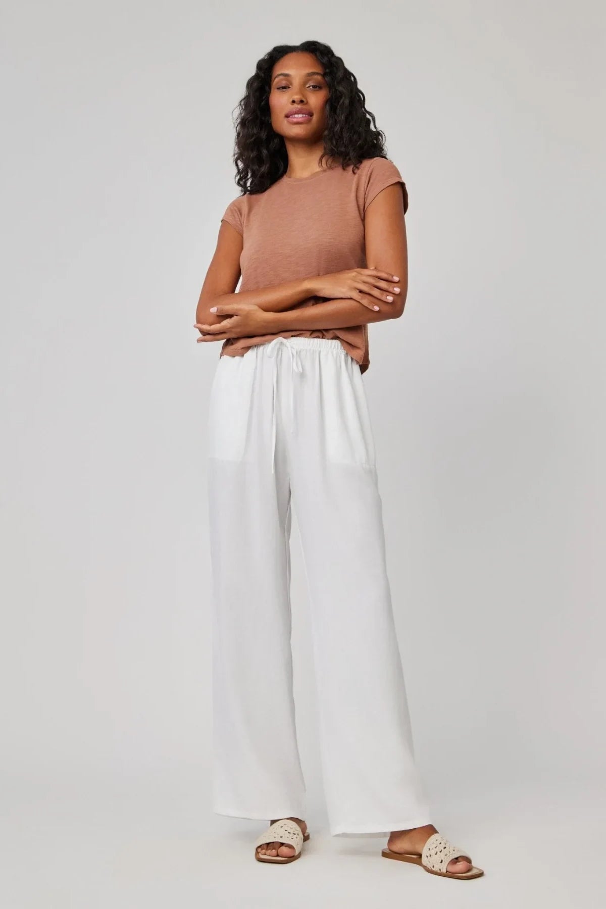 Kylie Wide Leg with Drawstring Pants Bella Dahl