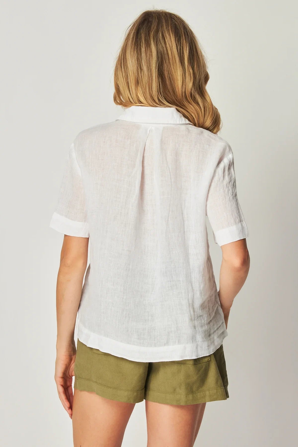 Linen Short Sleeve Flowy Button Down Tops Bella Dahl