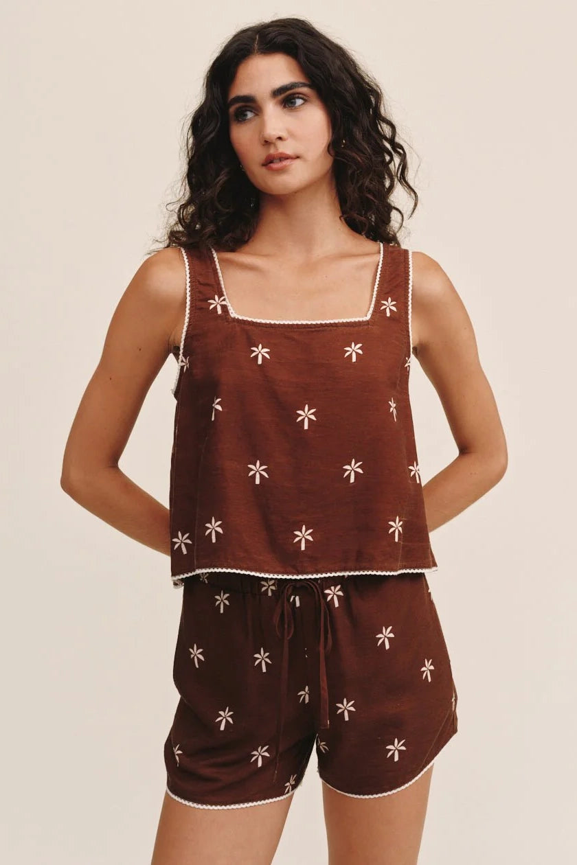 Square Neck Trimmed Tank T-Shirts & Tanks Bella Dahl