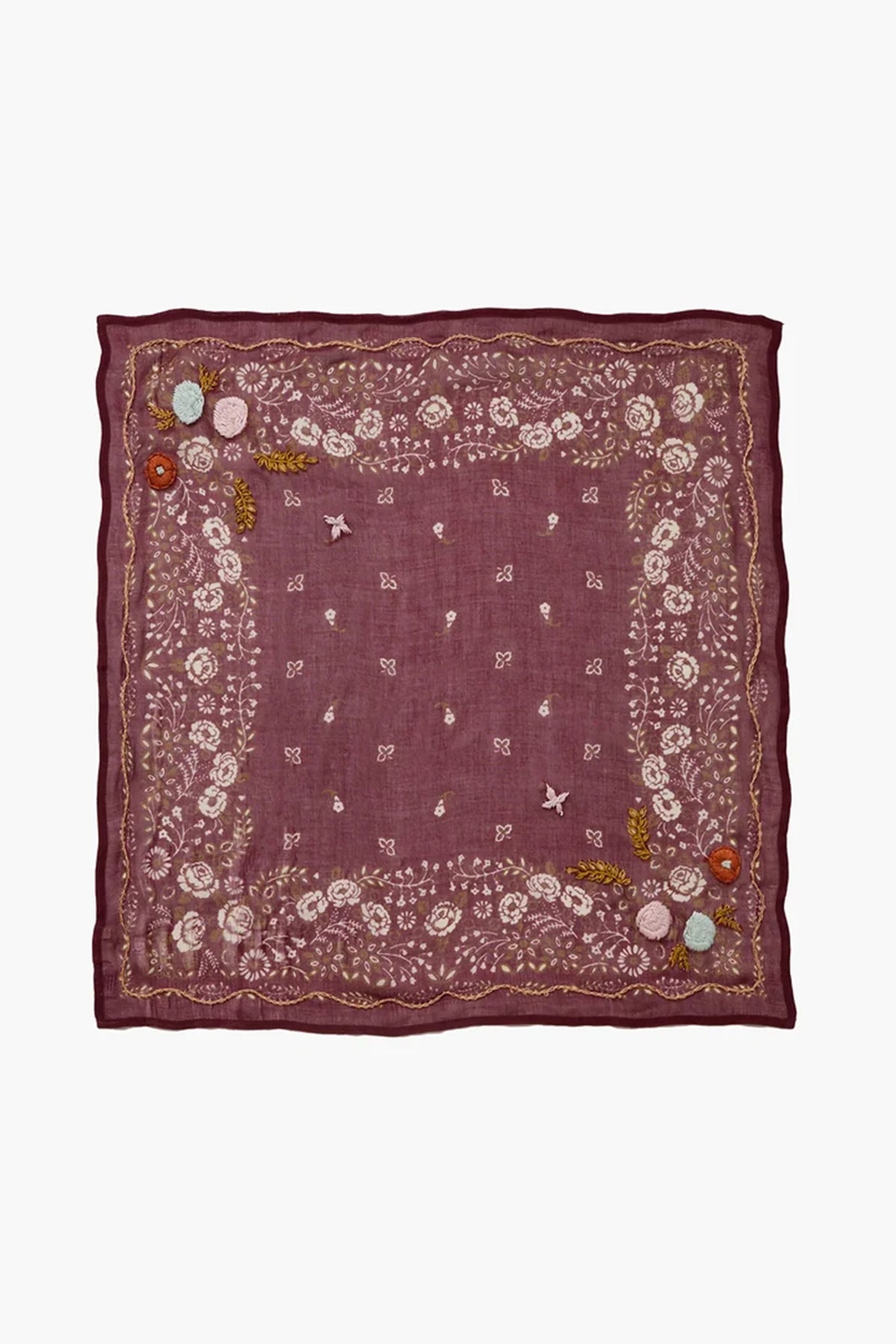 Embroidered Floral Bandana Accessories Chan Luu