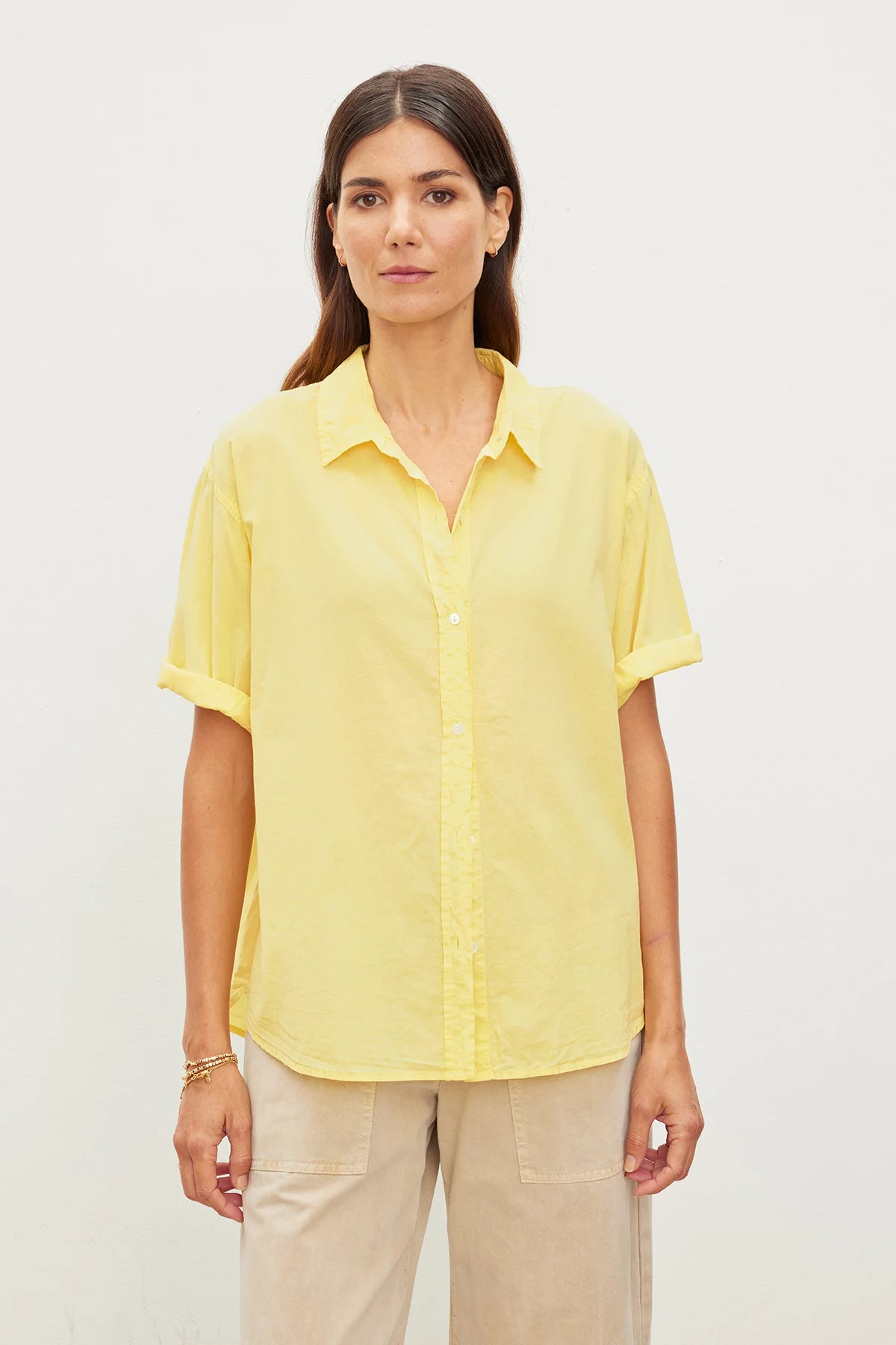 Shannon Button-Up Shirt Tops Velvet   