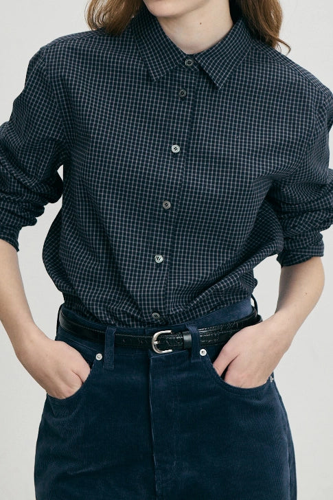 Essential Slim Checked Shirt Shirts &amp; Tops Dunst