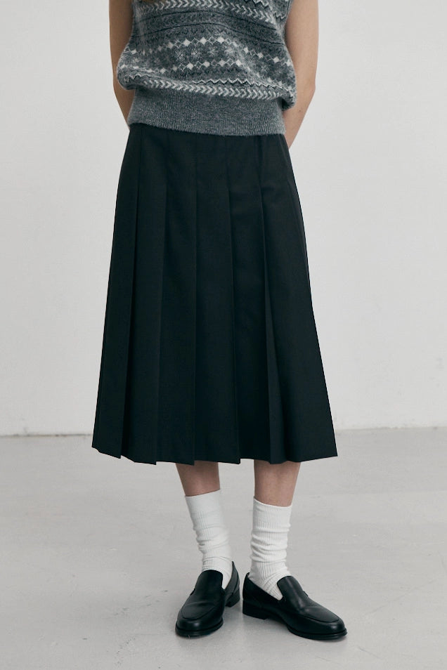 Pleats Long Skirt Skirts Dunst