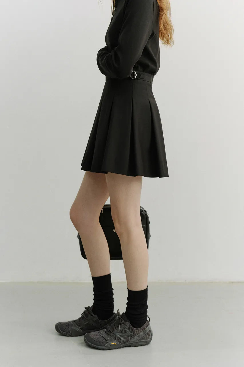 Pleats Mini Skirt Skirts Dunst