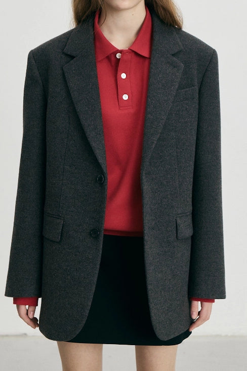 Unisex Classic 2 Button Wool Blazer Jackets &amp; Coats Dunst