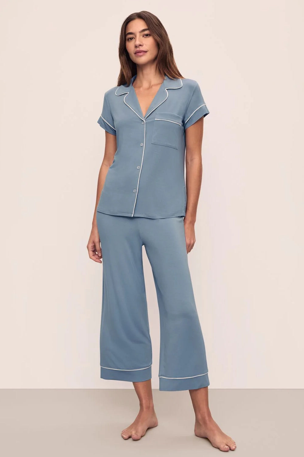 Gisele Short Sleeve Crop PJ Set Eberjey