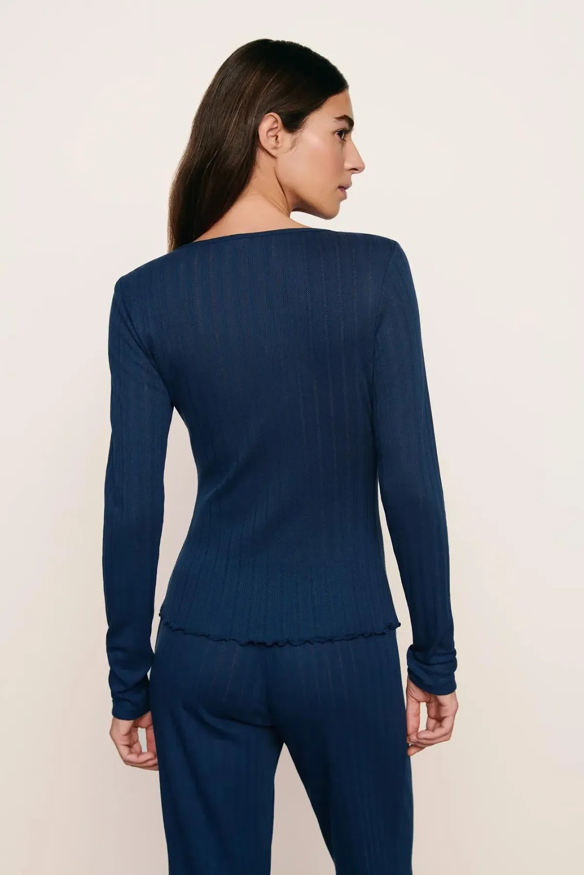 Pointelle V Neck Henley Sleepwear Eberjey