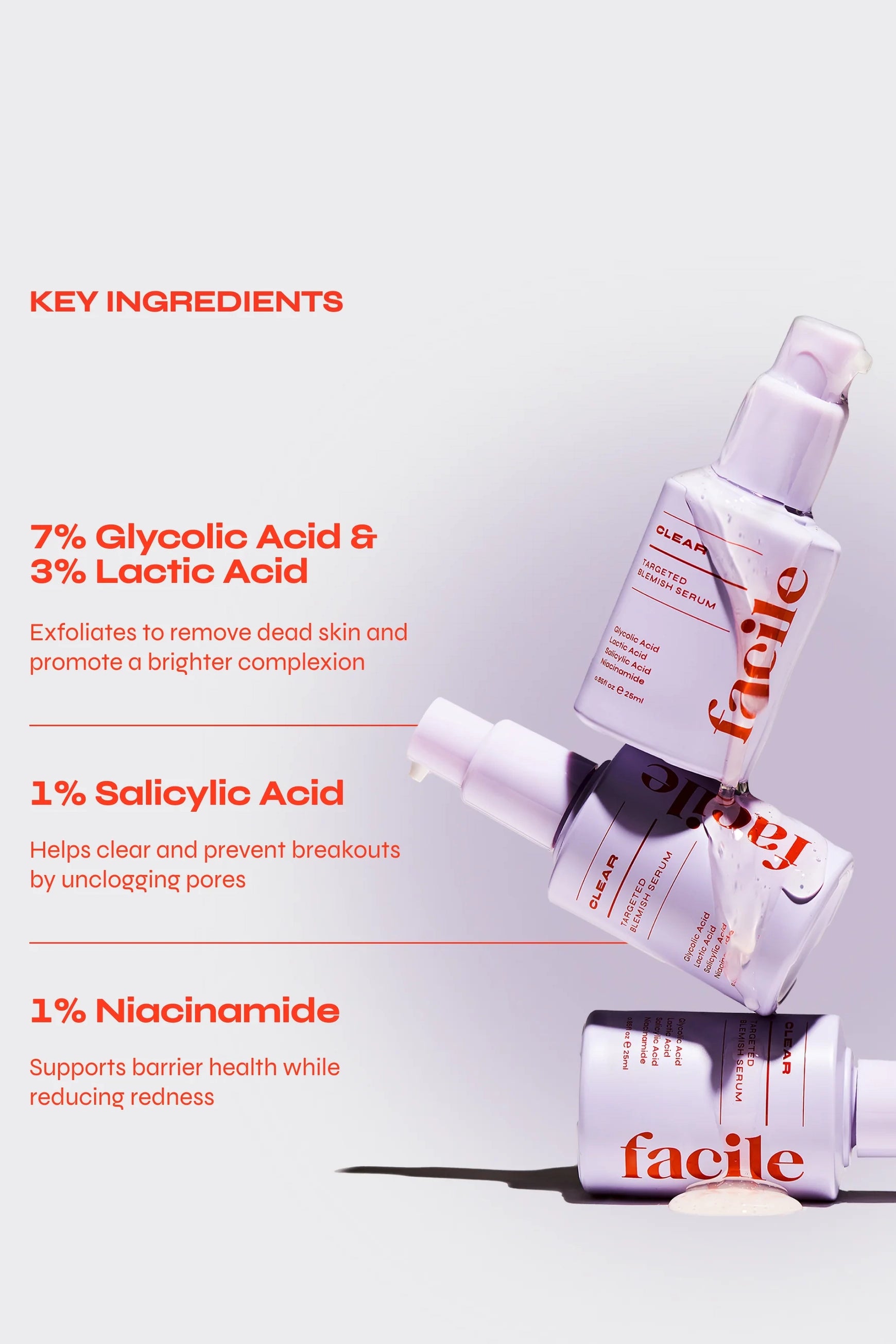 CLEAR Acne Serum Accessories Facile