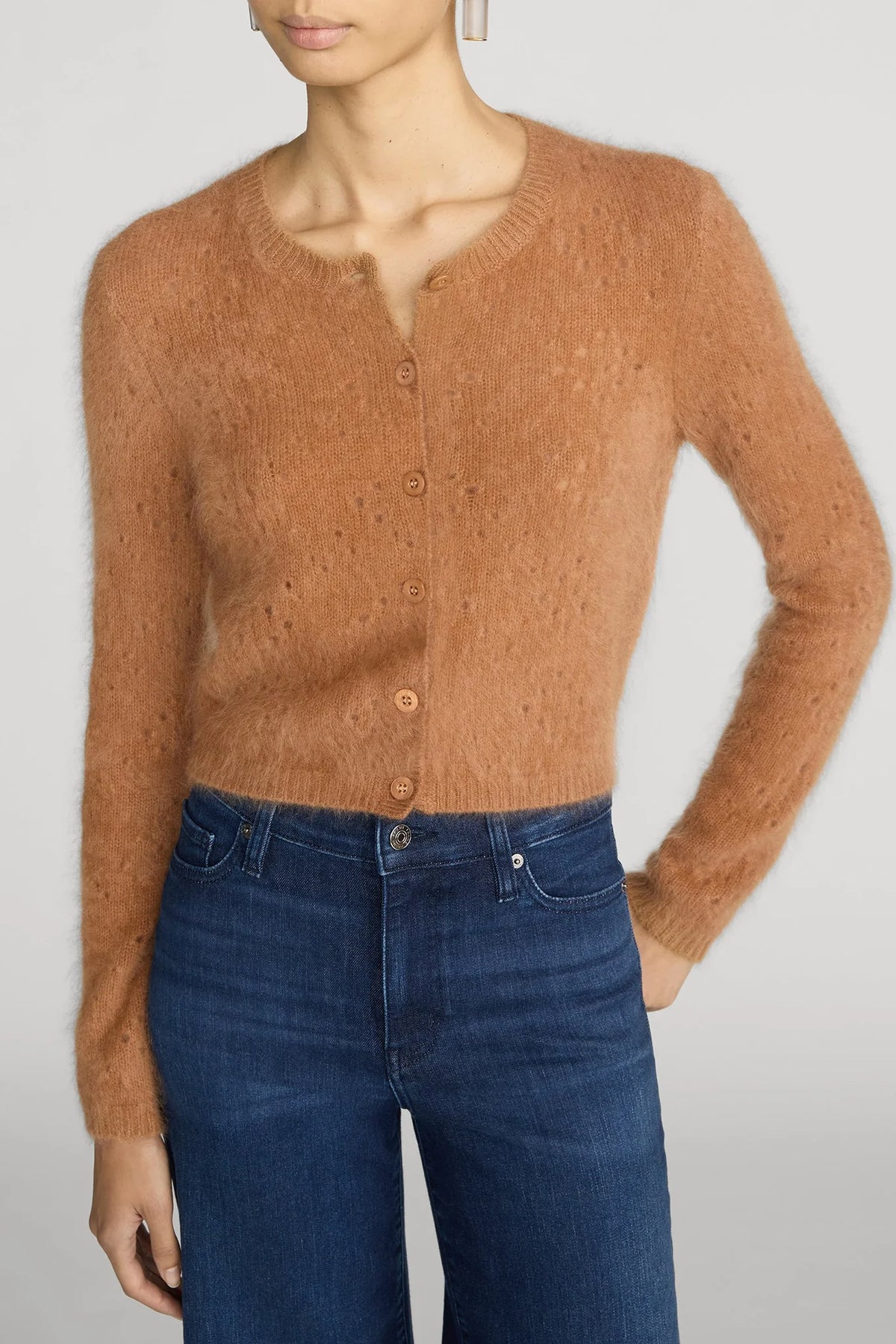 The Cashmere Airy Crew Cardigan