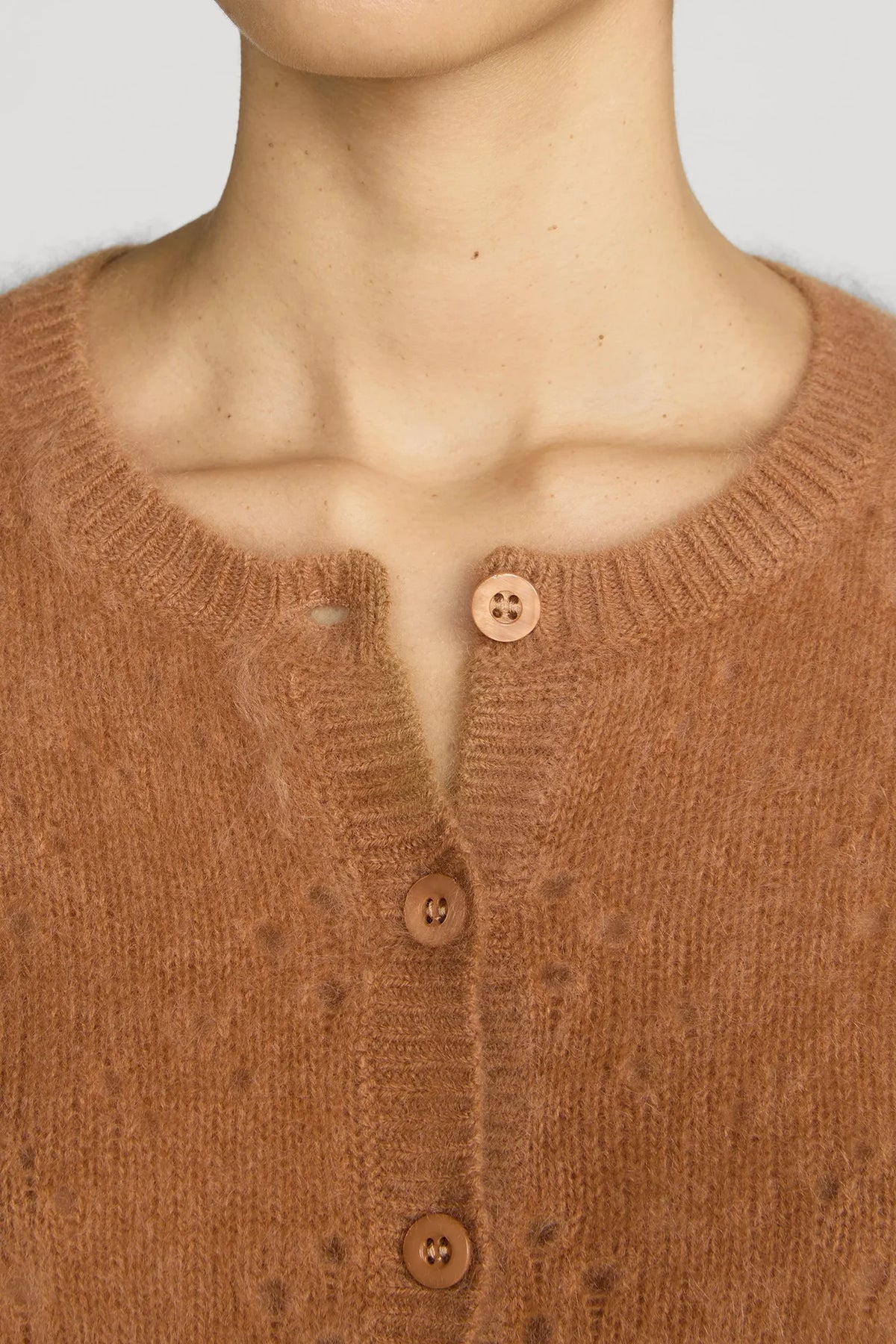 The Cashmere Airy Crew Cardigan Sweaters &amp; Knits Frame