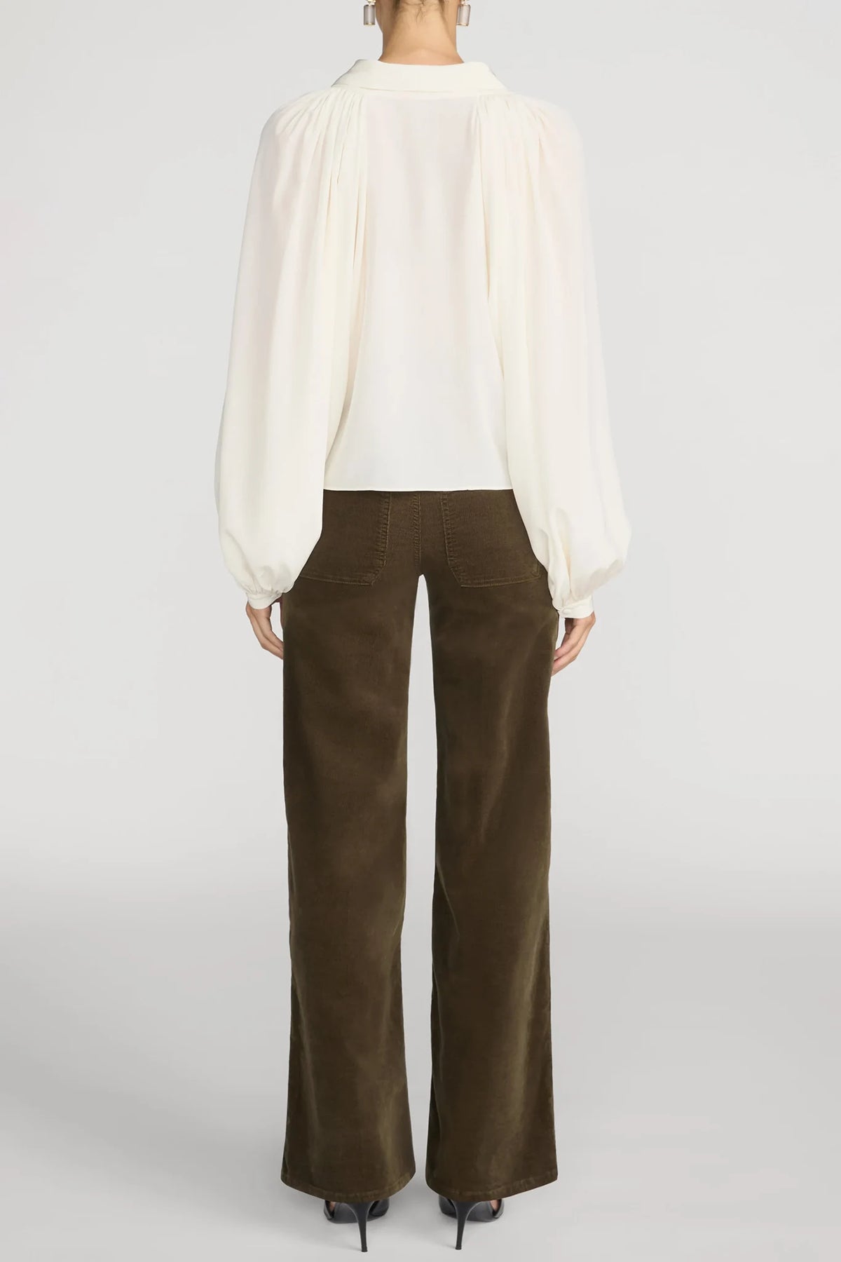 Le Slim Palazzo Modernist Pocket Corduroy Pants Frame