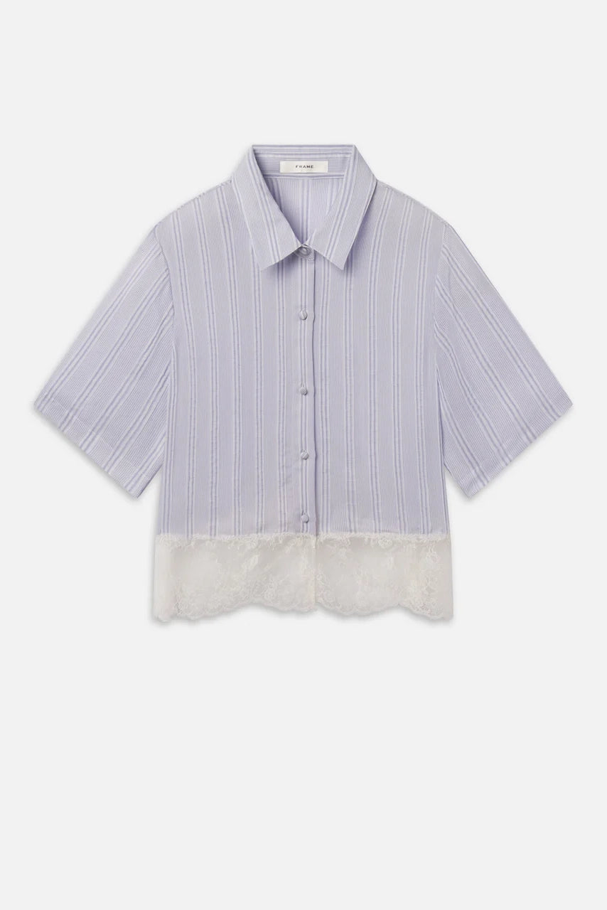 The Stripe Lace Shirt Shirts & Tops FRAME