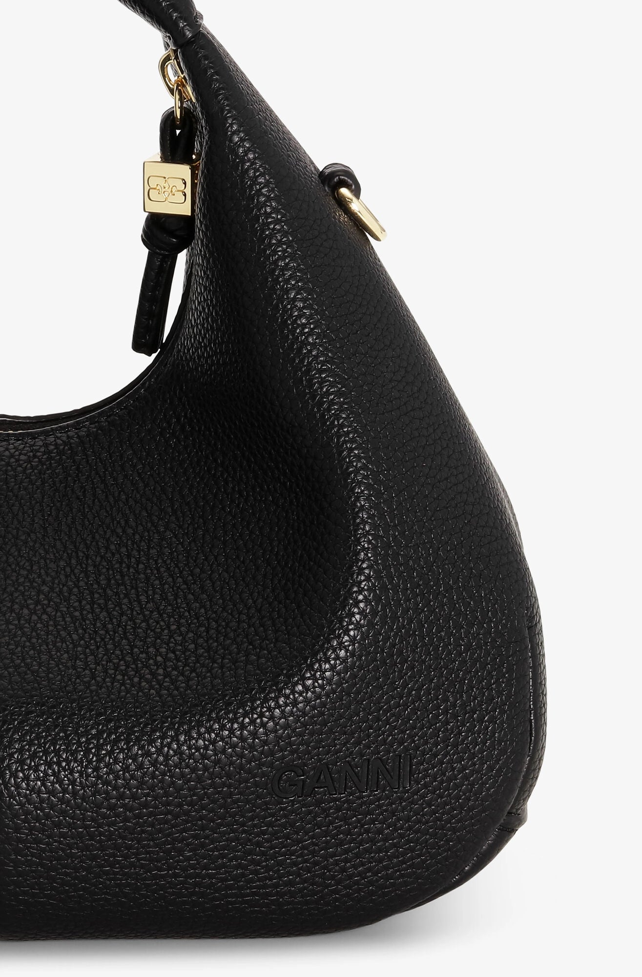 Black Mini Hobo Bag Accessories Ganni