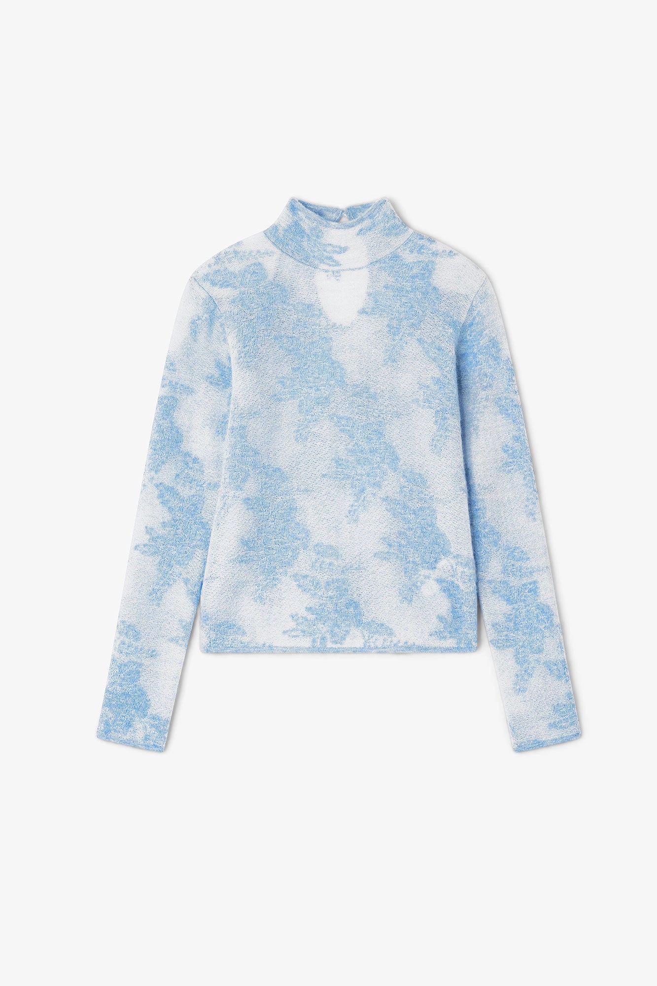 Blue Sheer Turtleneck Sweaters &amp; Knits Ganni