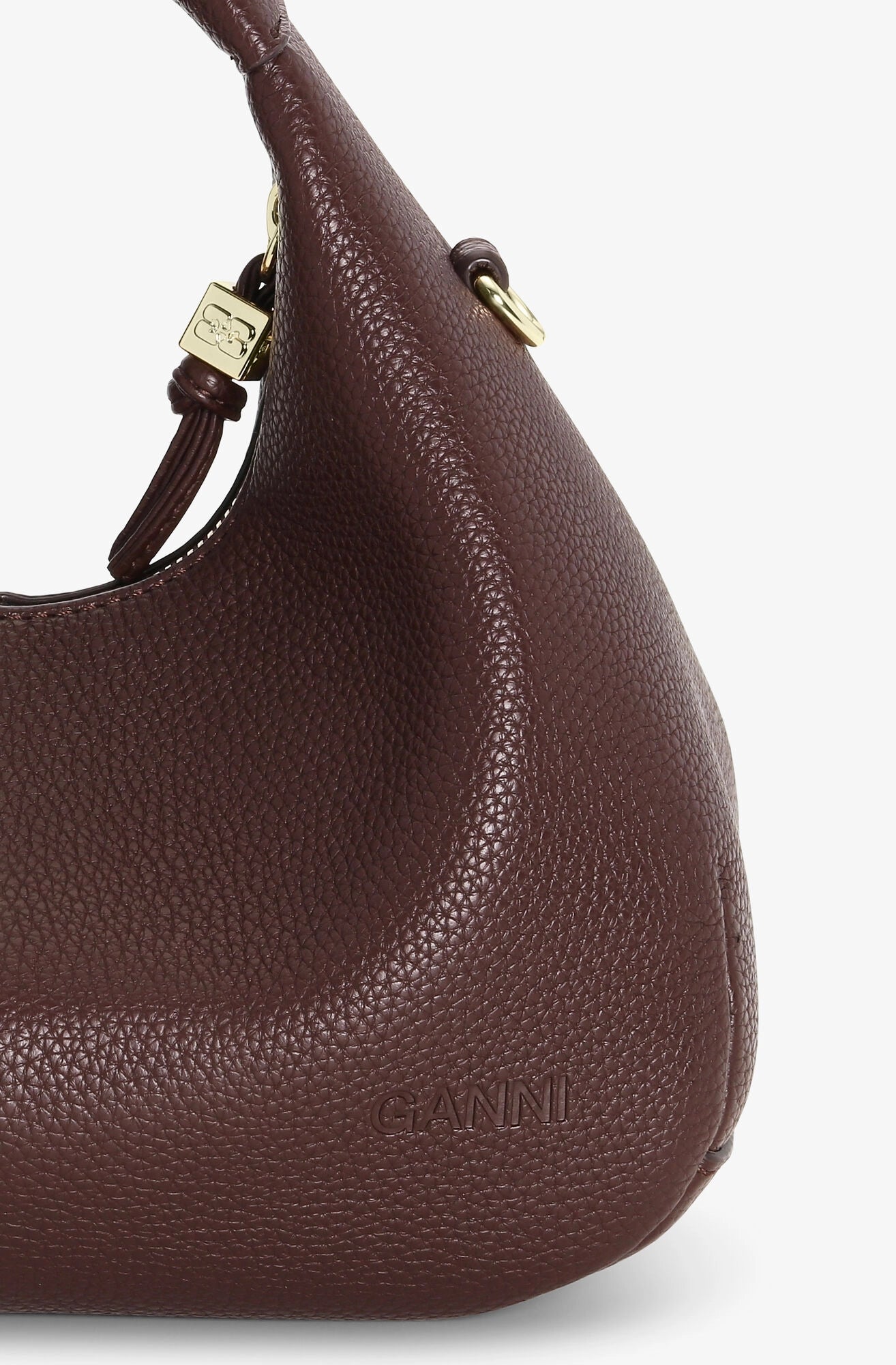 Brown Mini Hobo Bag Accessories Ganni