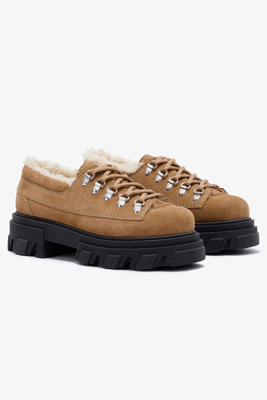 Cleated Derbies in Brown Footwear Ganni