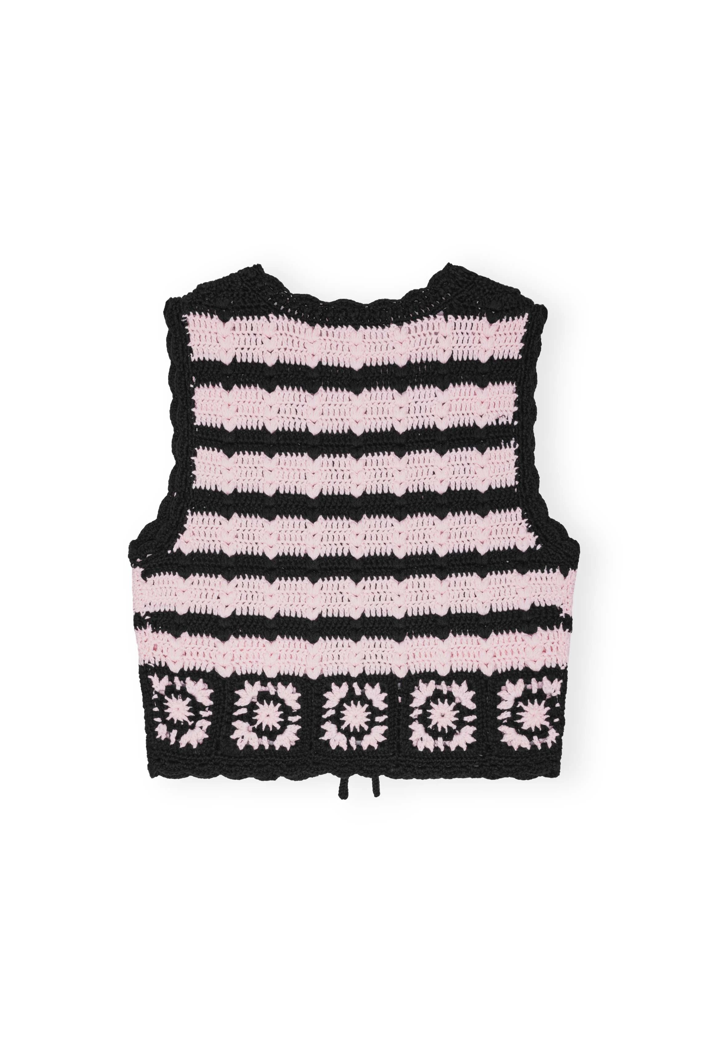 Crochet Tie String Vest Tops Ganni