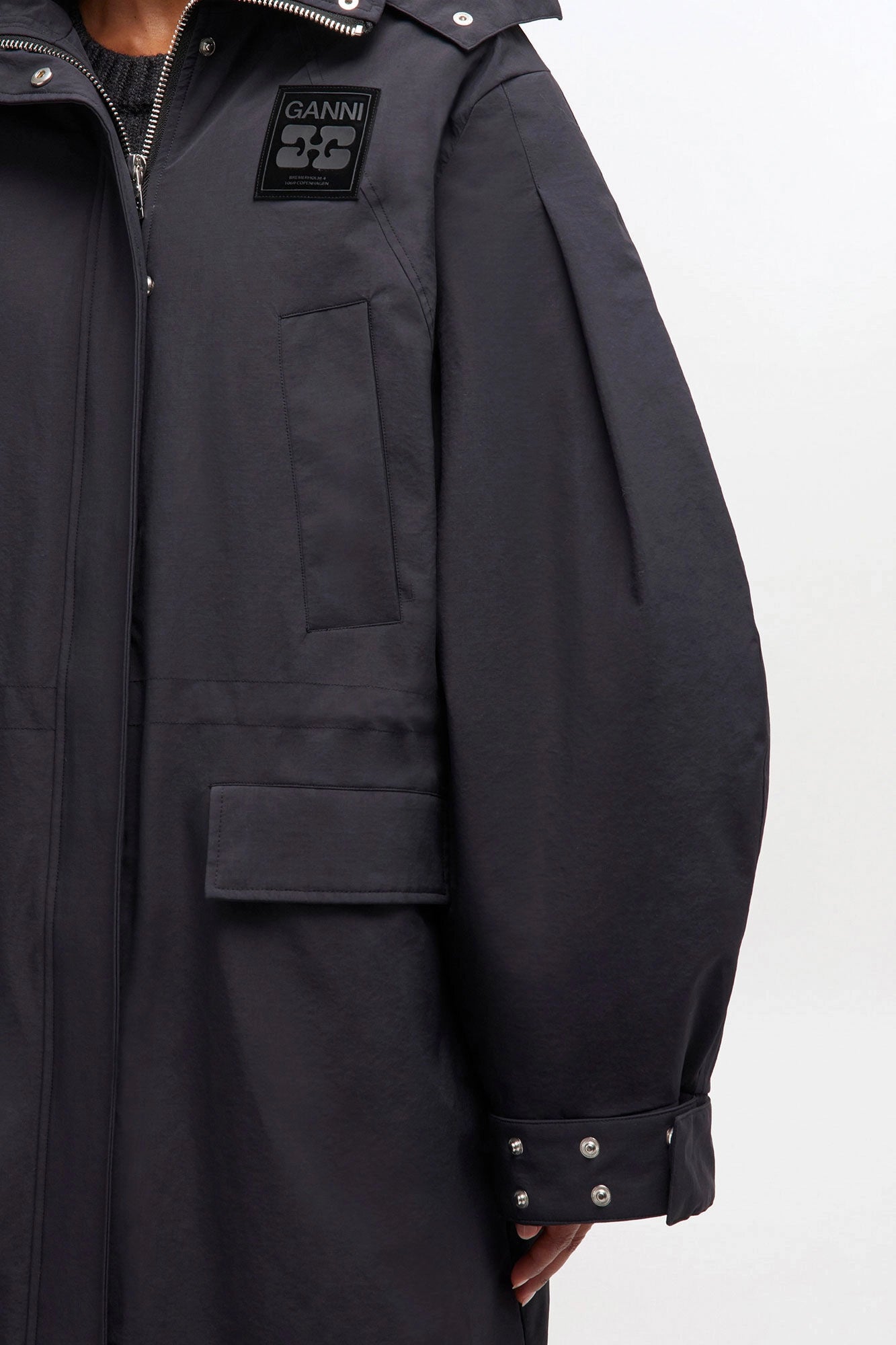 Dark Grey Tri-Layer Parka Coat Jackets &amp; Coats Ganni