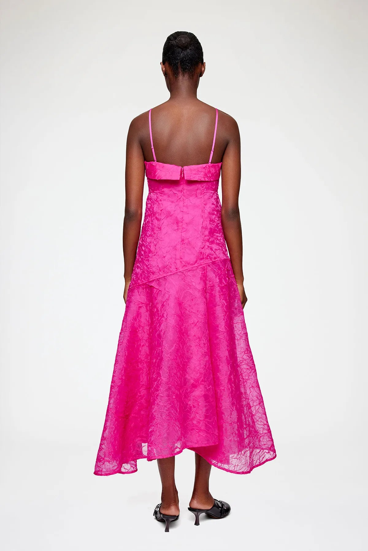 Dress in Pink Shibori Organza Dresses Ganni