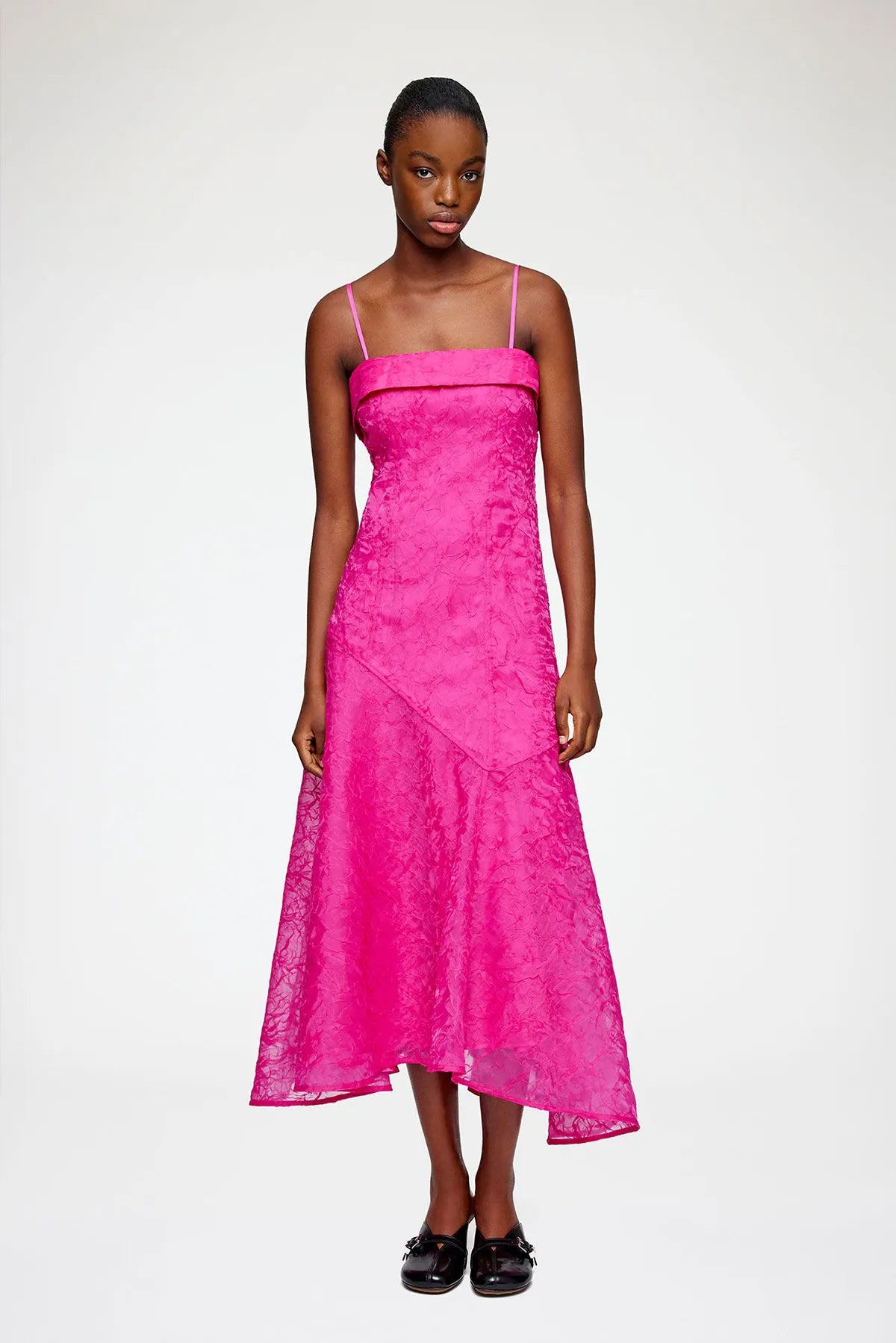 Dress in Pink Shibori Organza Dresses Ganni