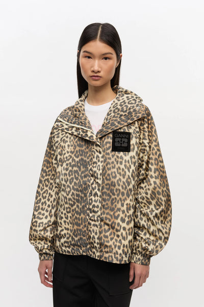 ブルゾン Ganni 'Leopard Print Nylon' windbreaker Ganni 'leopard print nylon' windbreaker available on julian